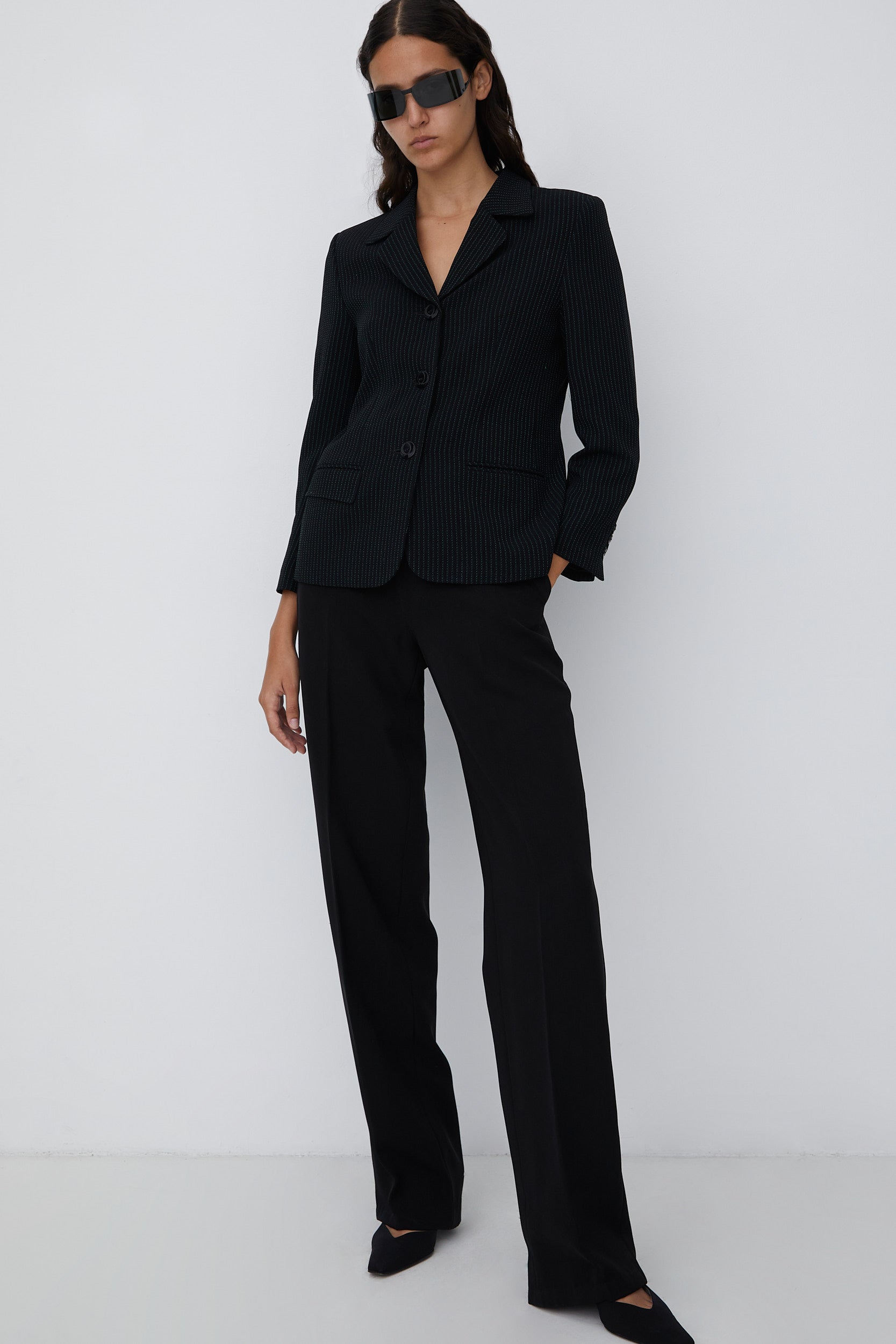 DOTTED STRIPE BLAZER