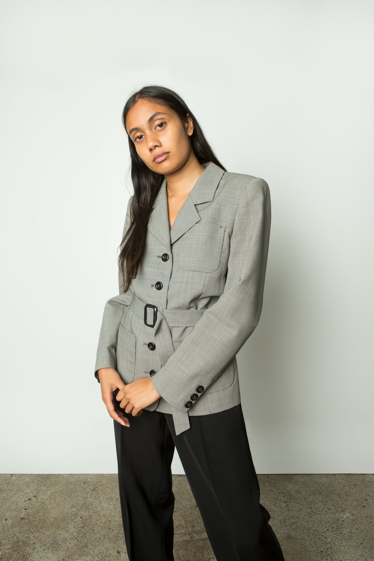BELTED BLAZER