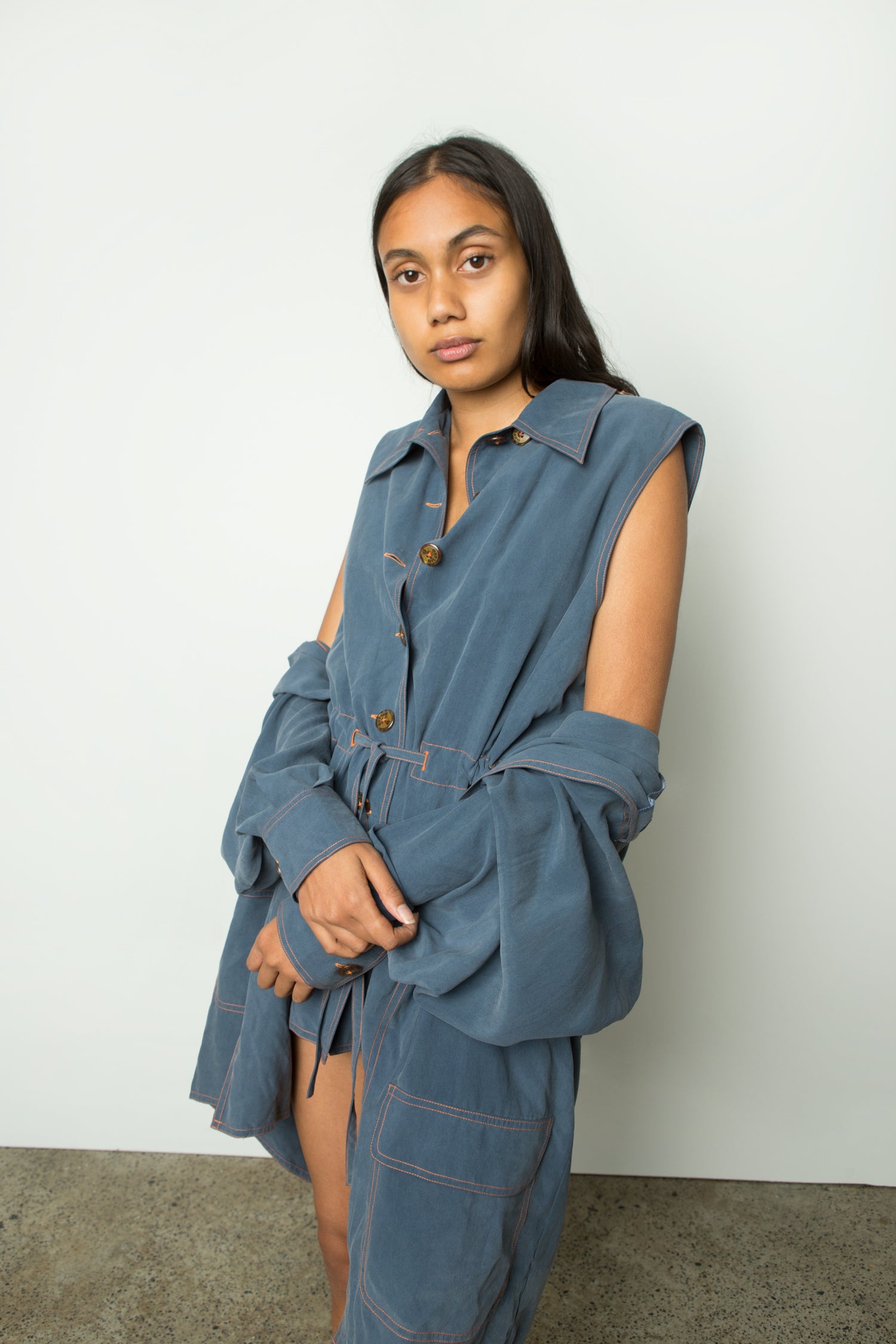 CONVERTIBLE SILK JACKET