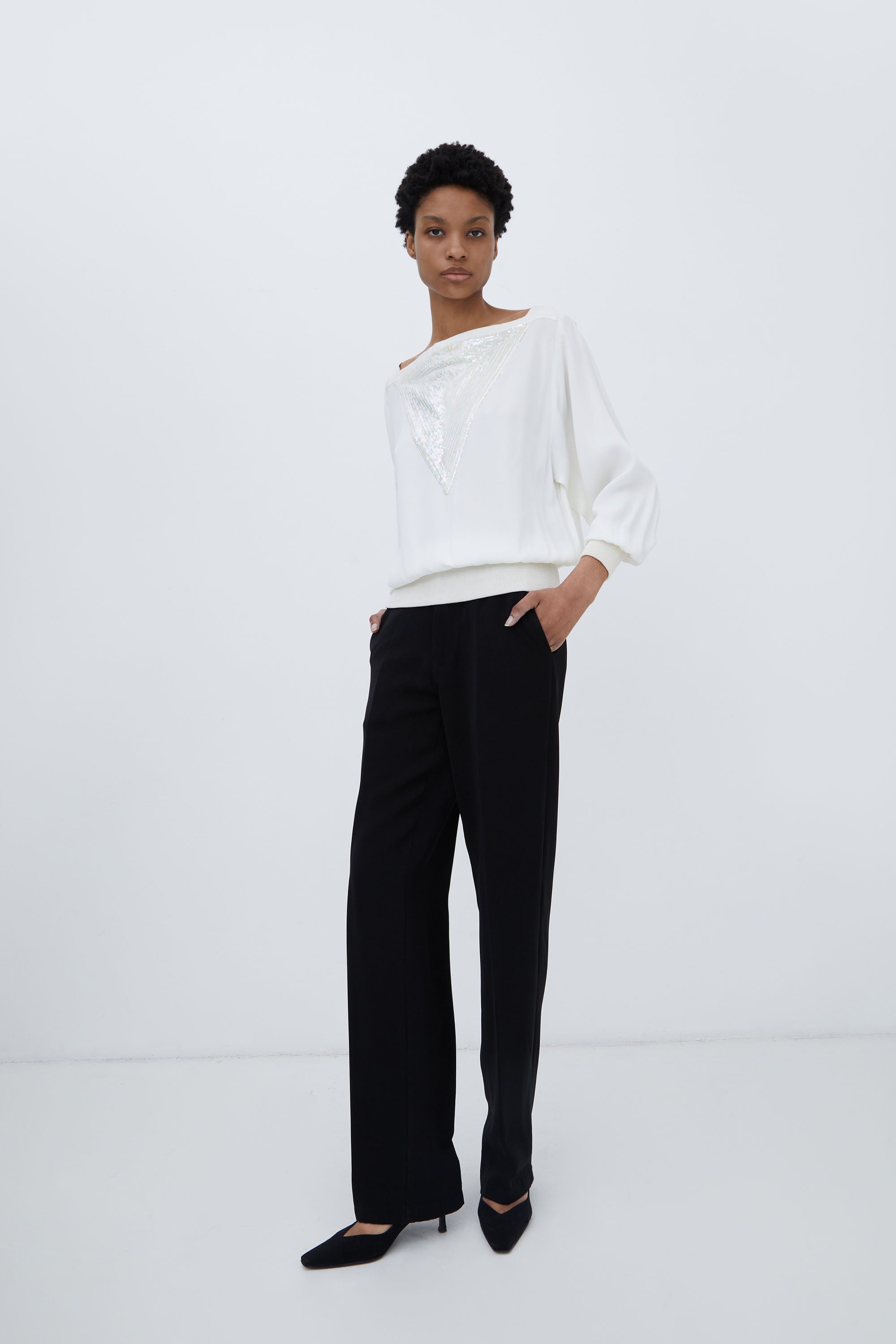 LOUIS FERAUD SEQUIN BLOUSE