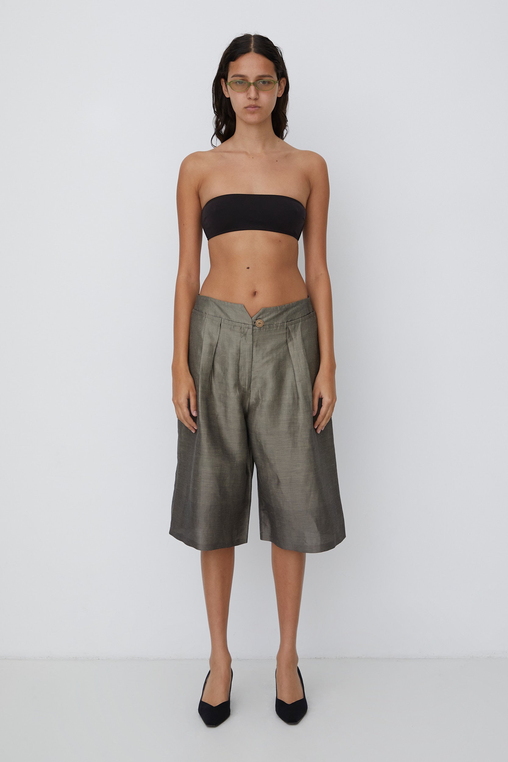 GIORGIO ARMANI SILK LINEN SHORTS