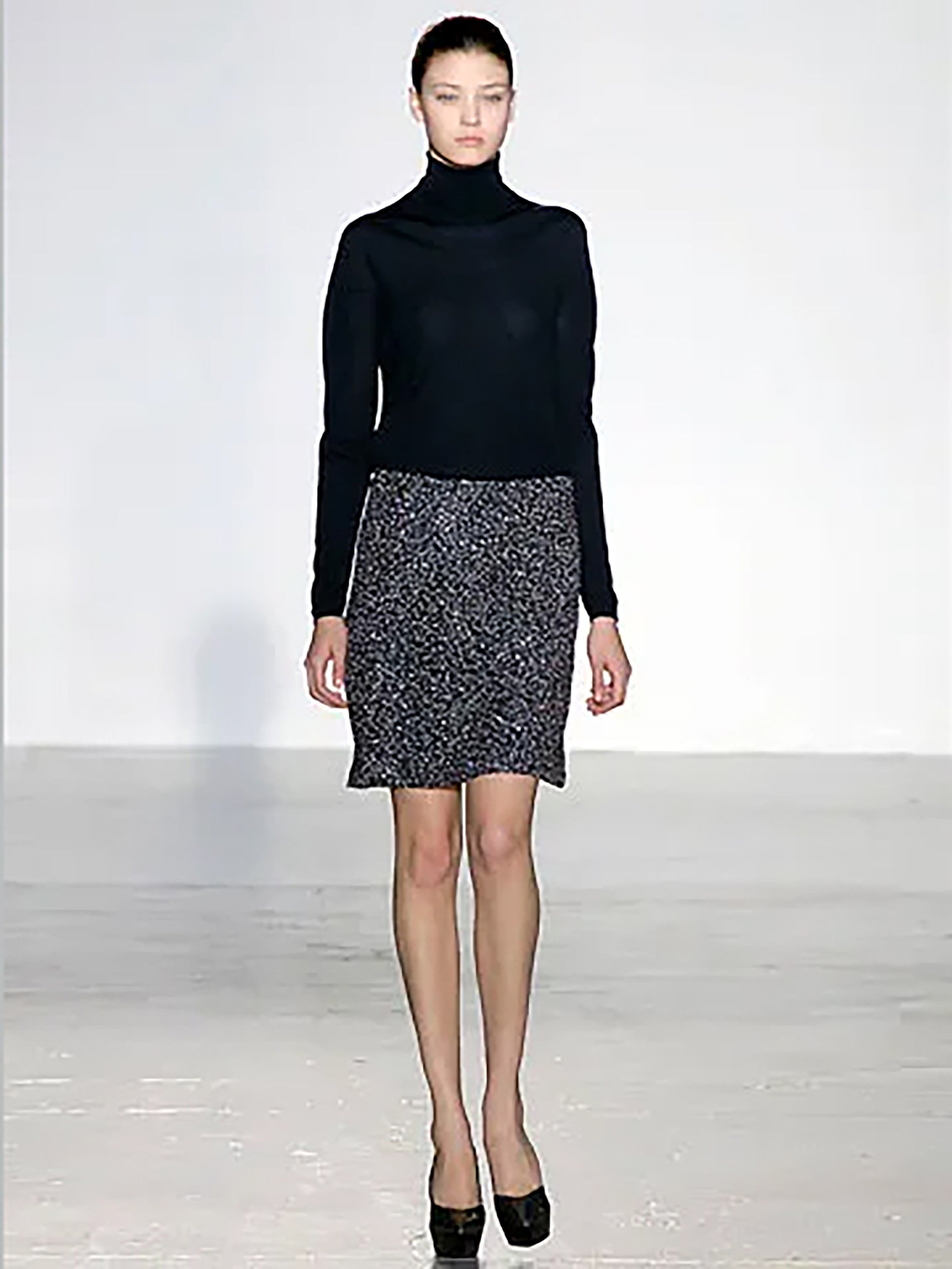 JIL SANDER FALL 2007 BEADED SKIRT