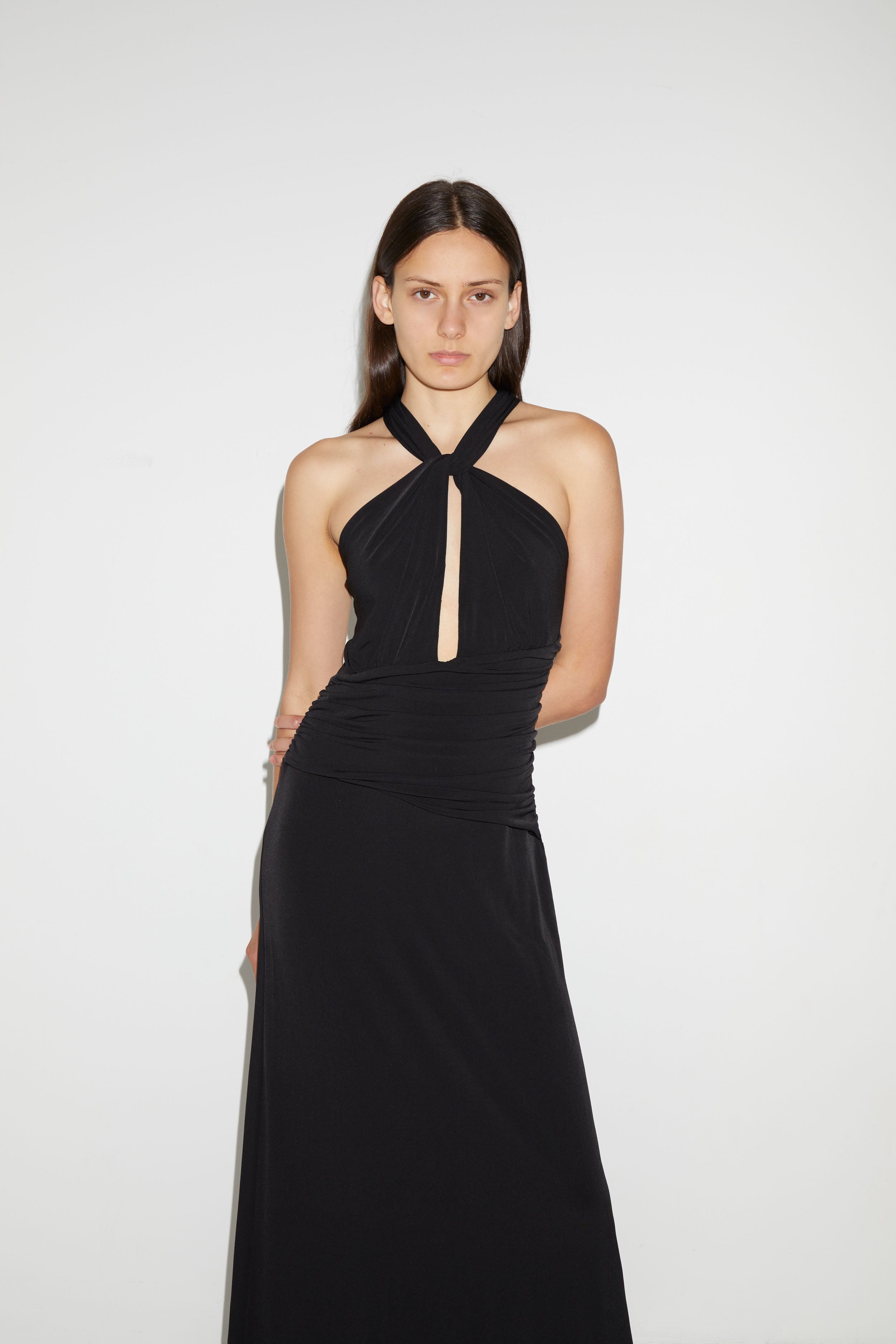 BACKLESS JERSEY GOWN