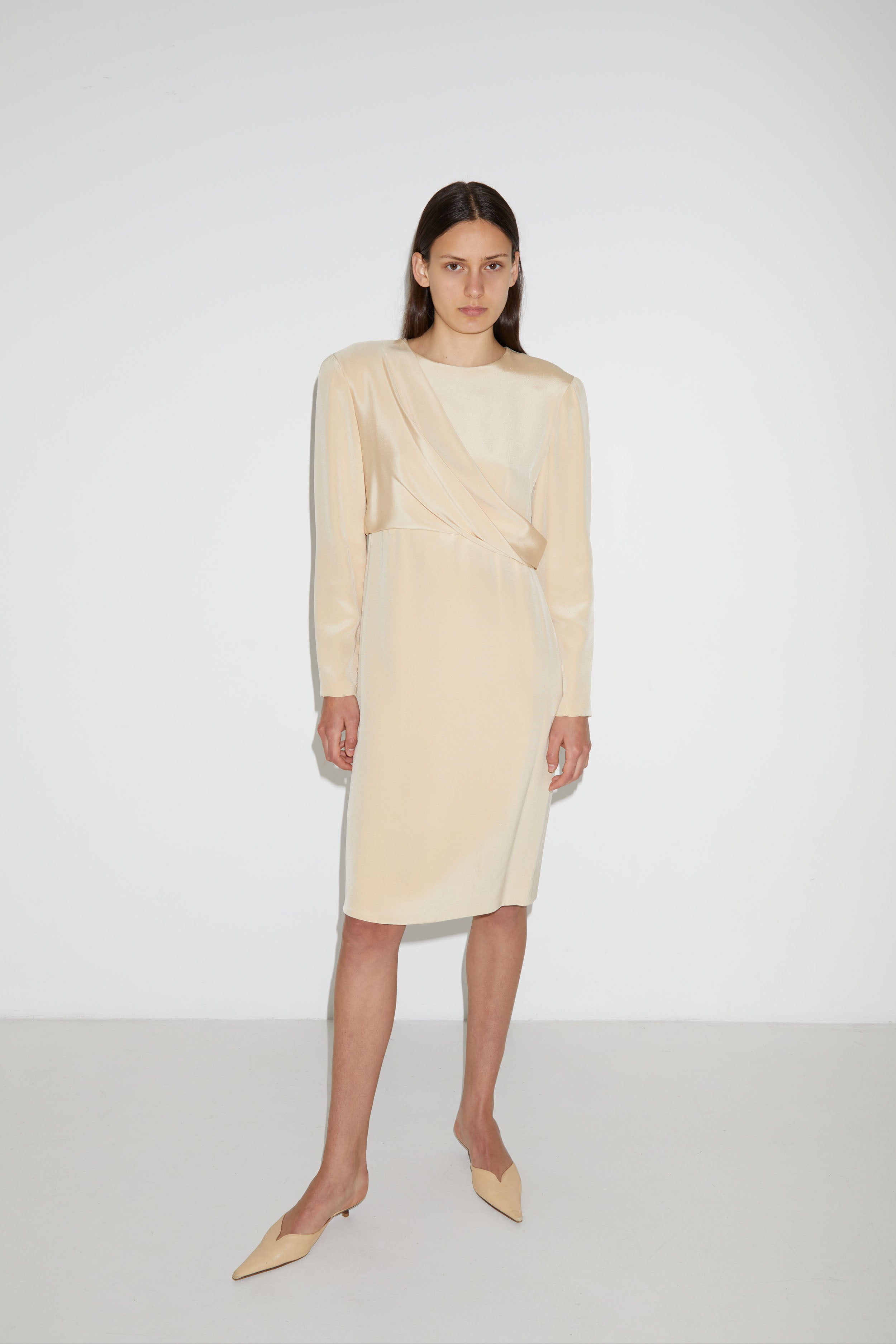 BILL BLASS DRAPED DRESS