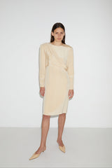 BILL BLASS DRAPED DRESS