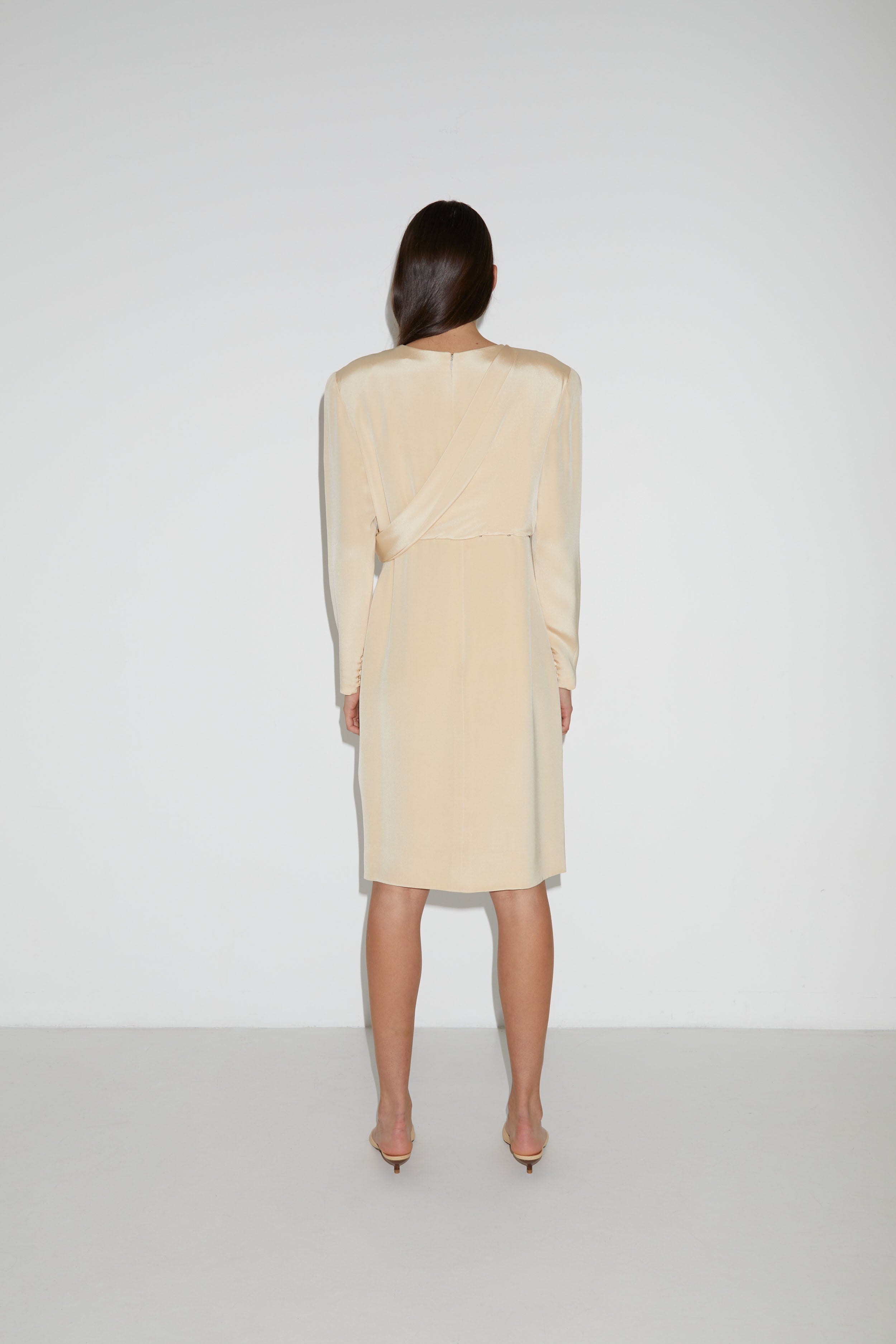 BILL BLASS DRAPED DRESS