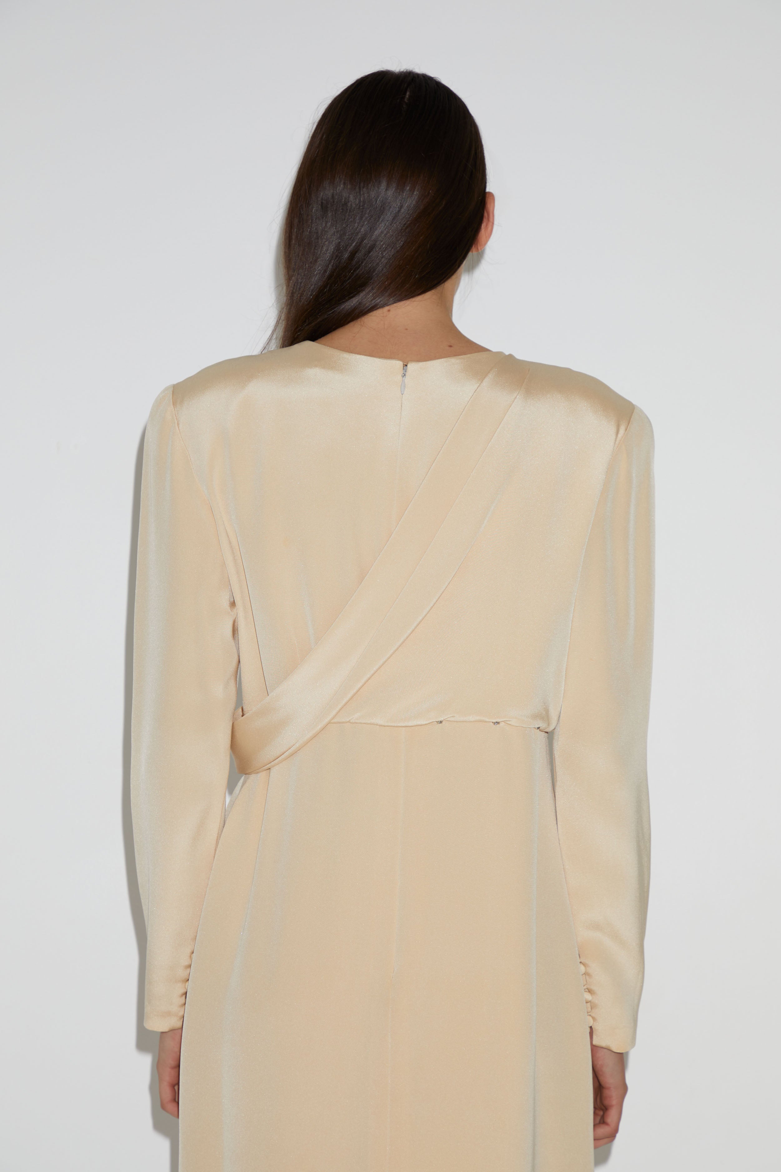 BILL BLASS DRAPED DRESS