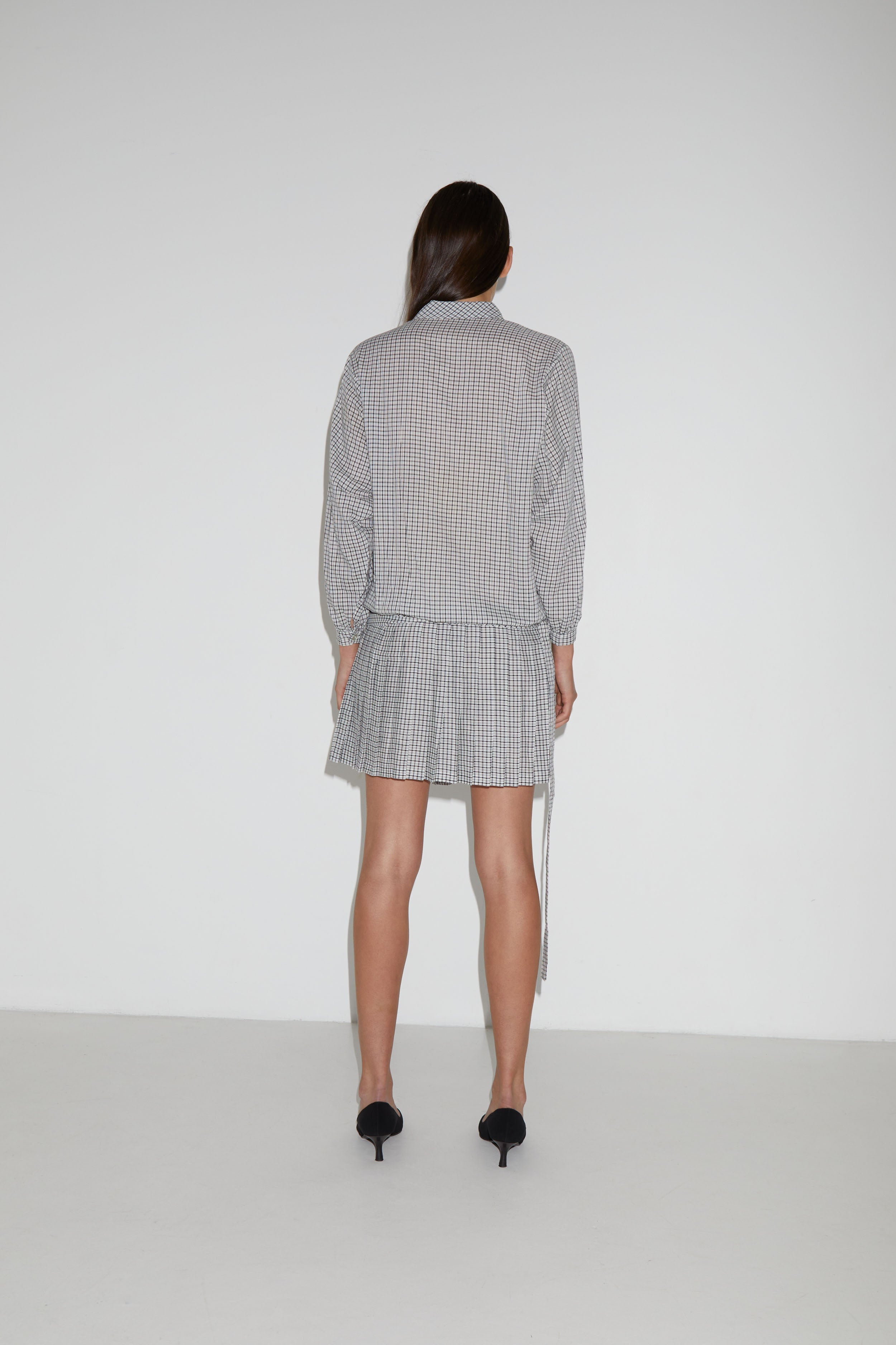 CHECK SHIRT DRESS