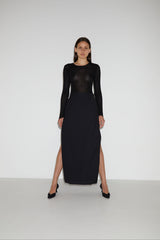 SPLIT WOOL SKIRT