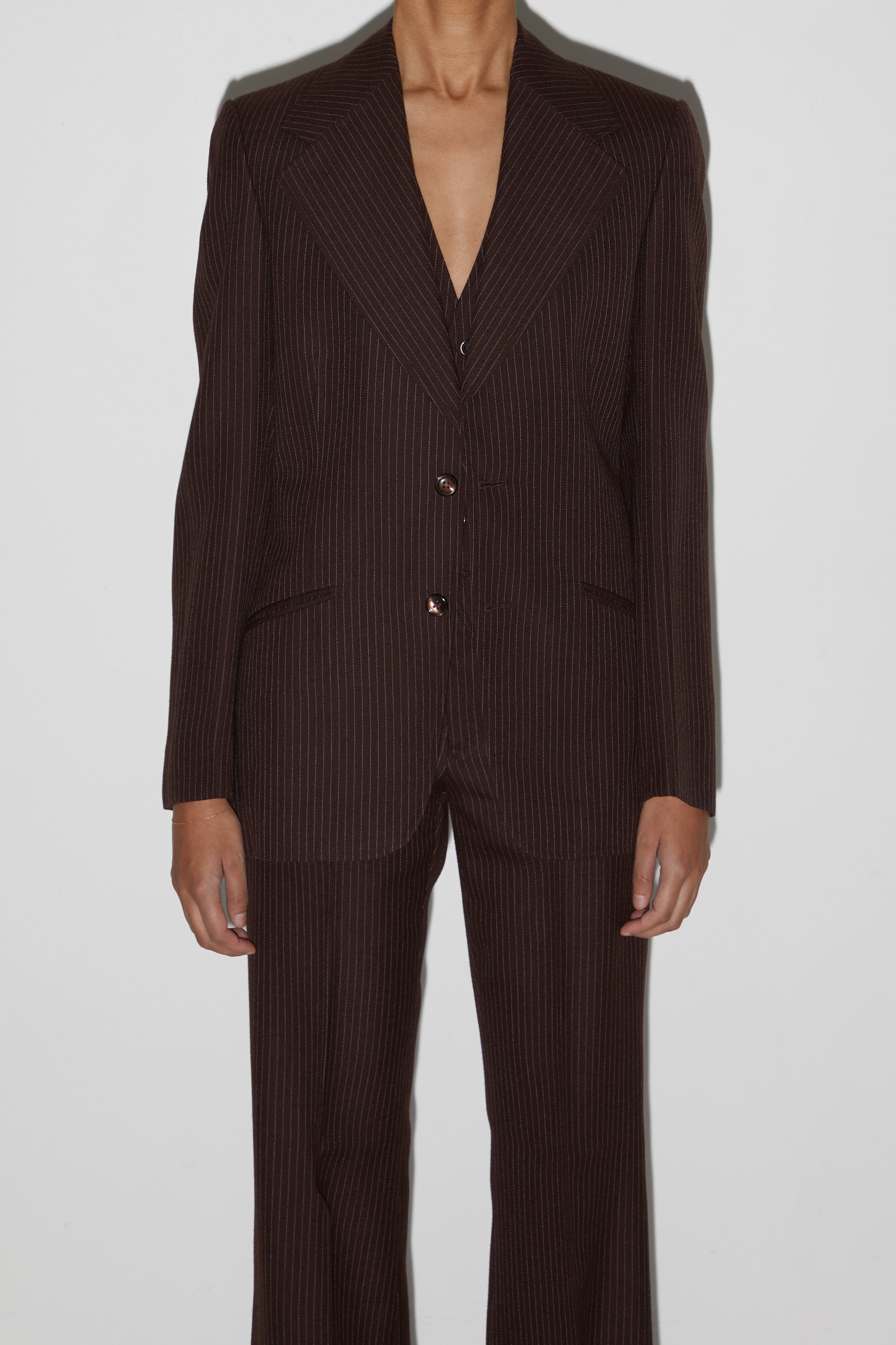 THREE PIECE PINSTRIPE SUIT
