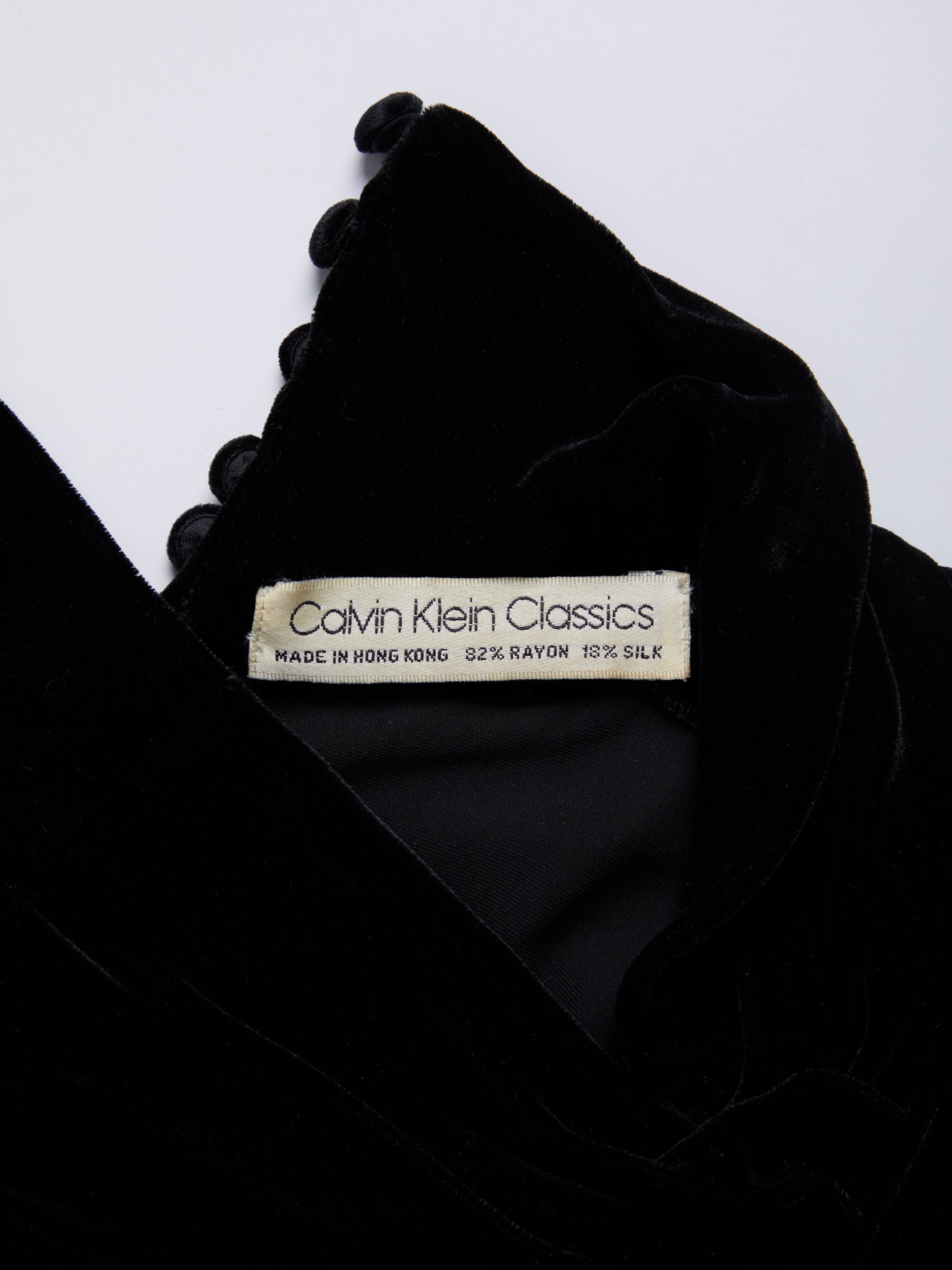 CALVIN KLEIN 1980s VELVET DRESS
