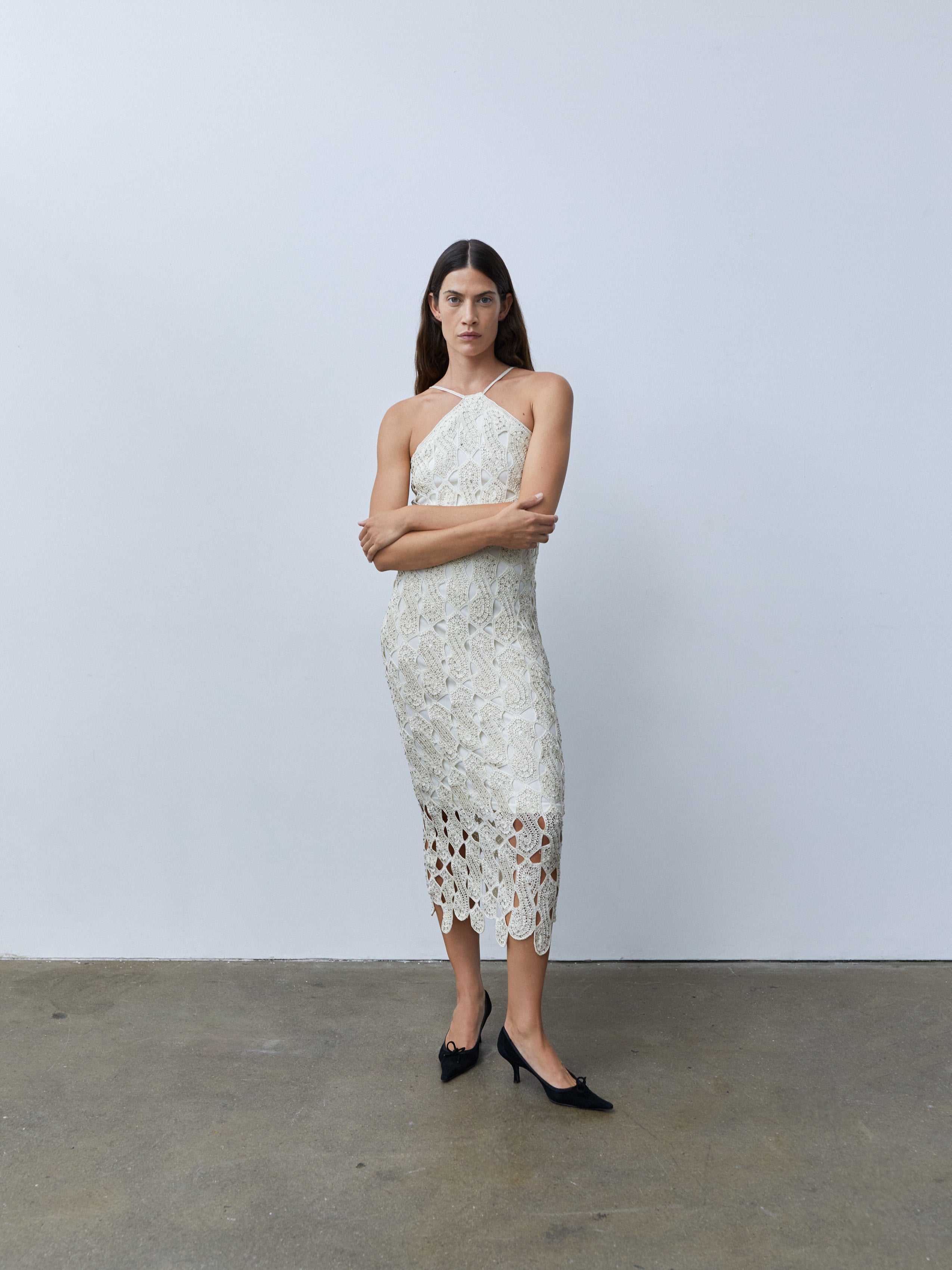 BEADED CROCHET DRESS