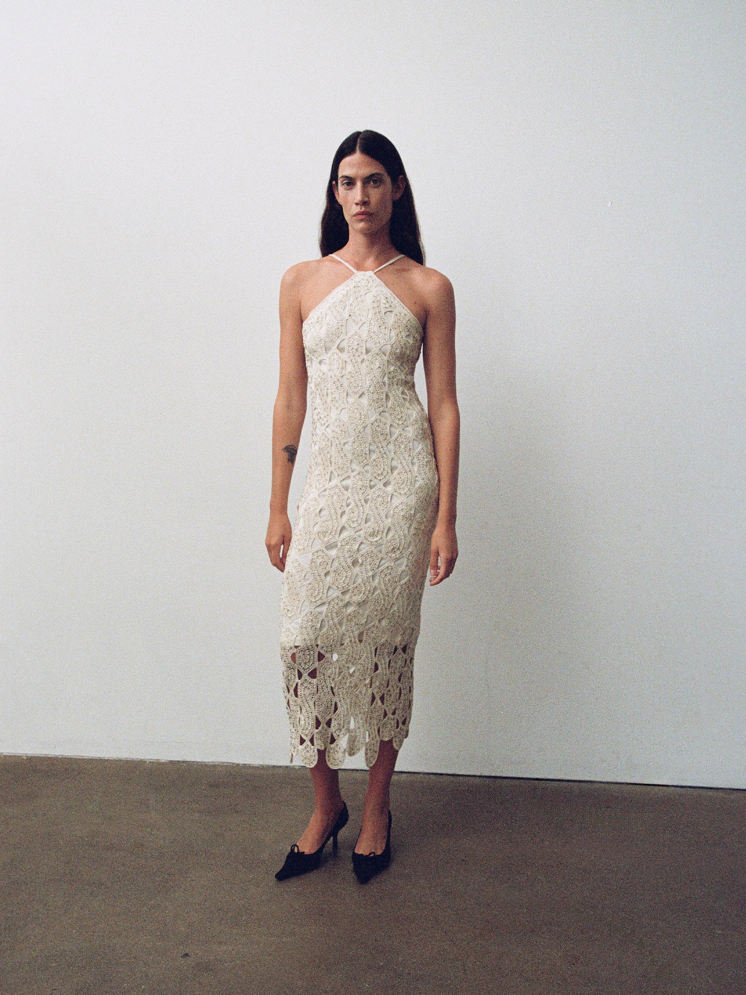BEADED CROCHET DRESS
