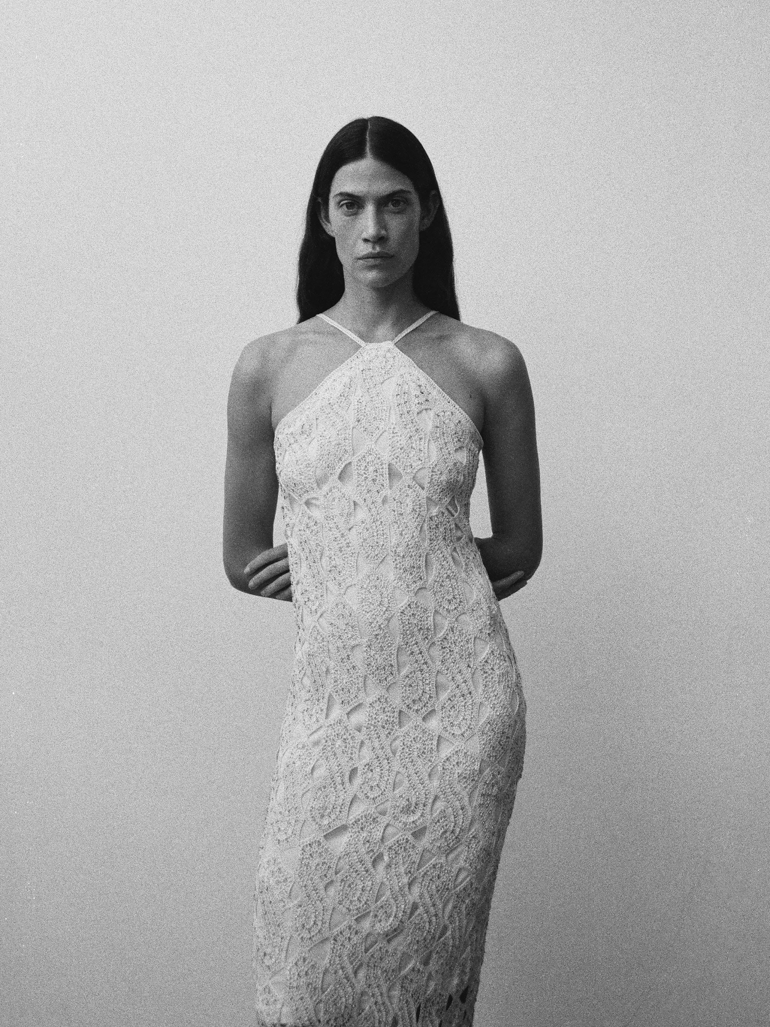 BEADED CROCHET DRESS