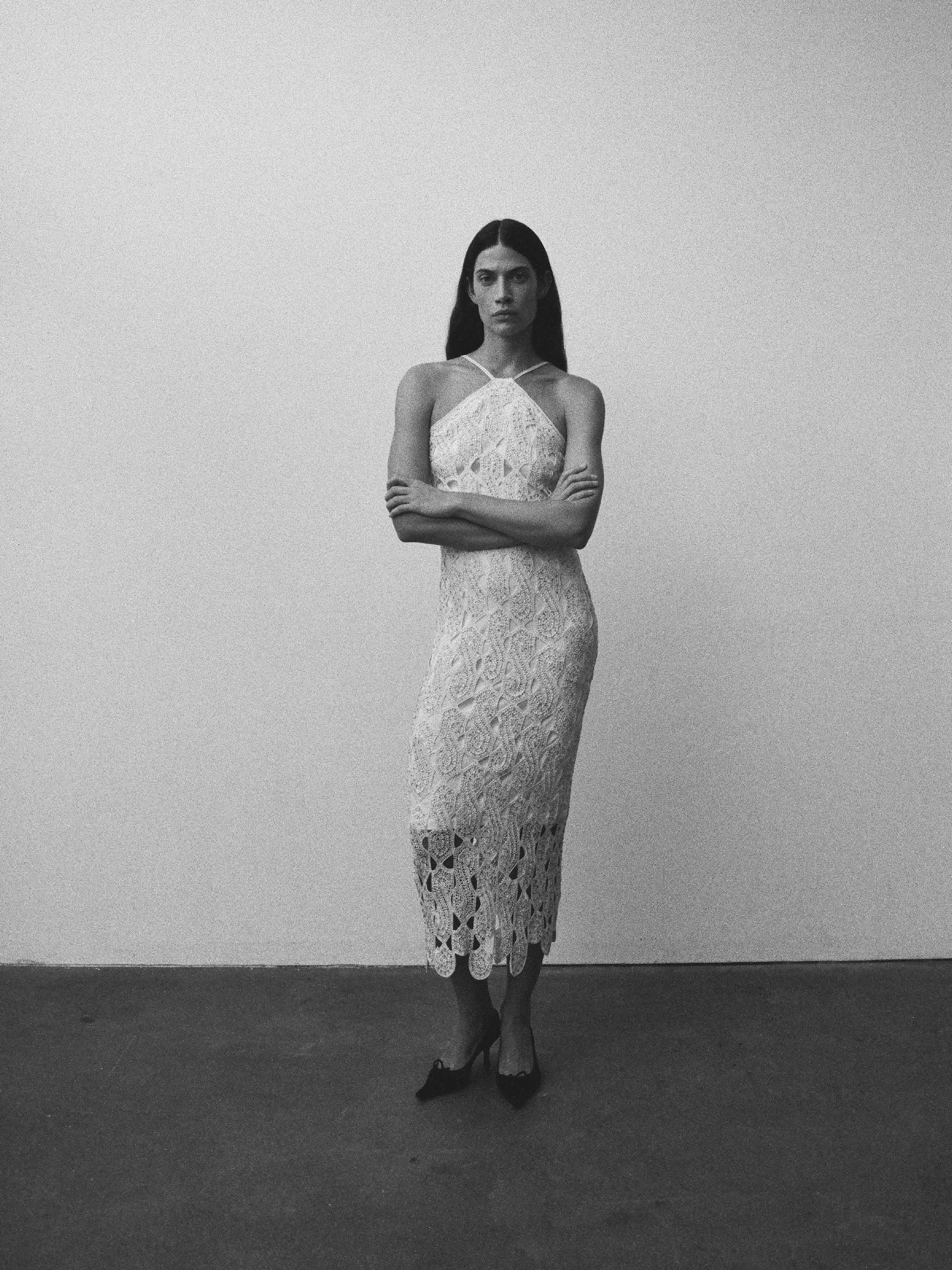 BEADED CROCHET DRESS
