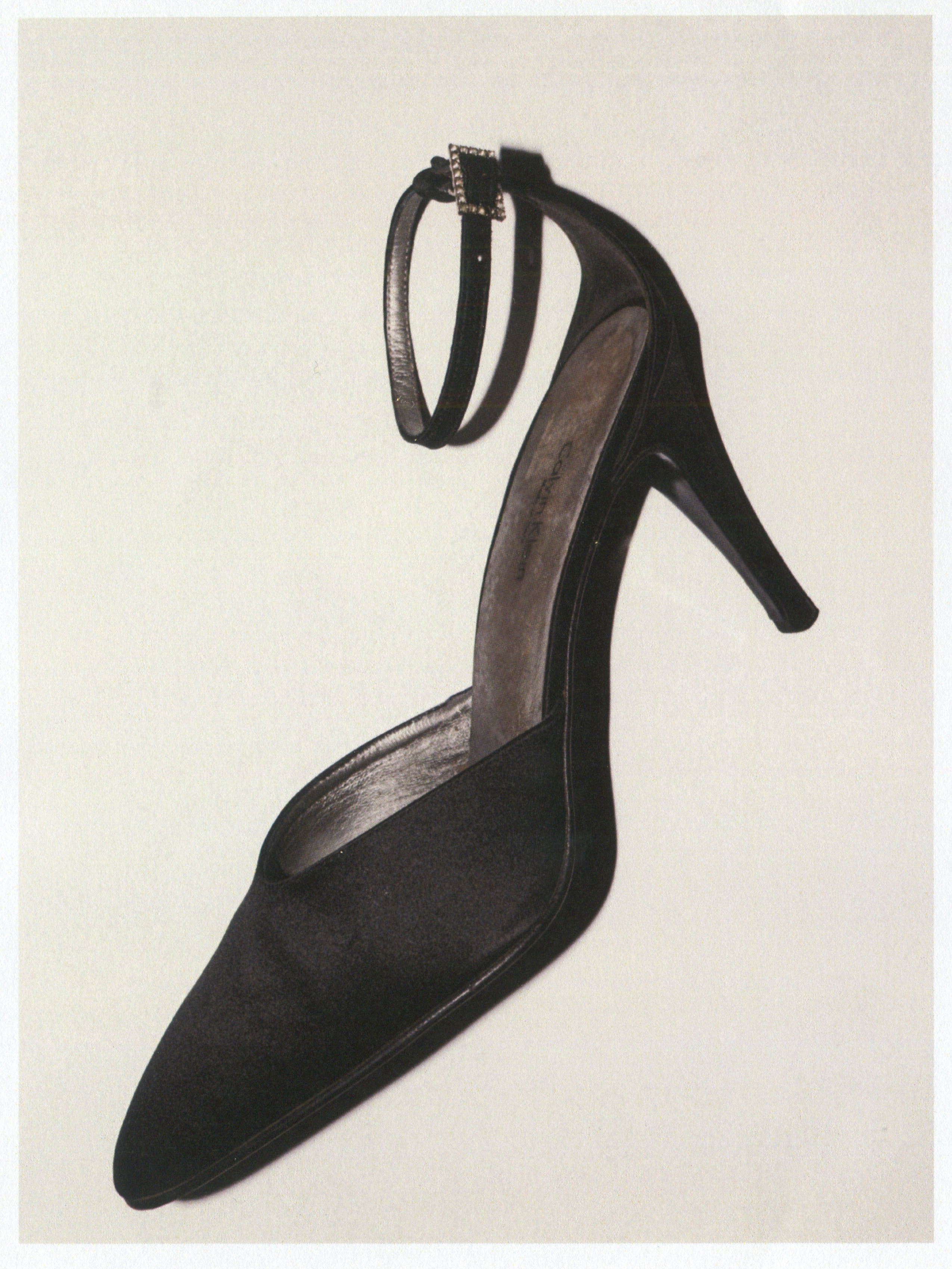 CALVIN KLEIN COLLECTION SATIN HEELS