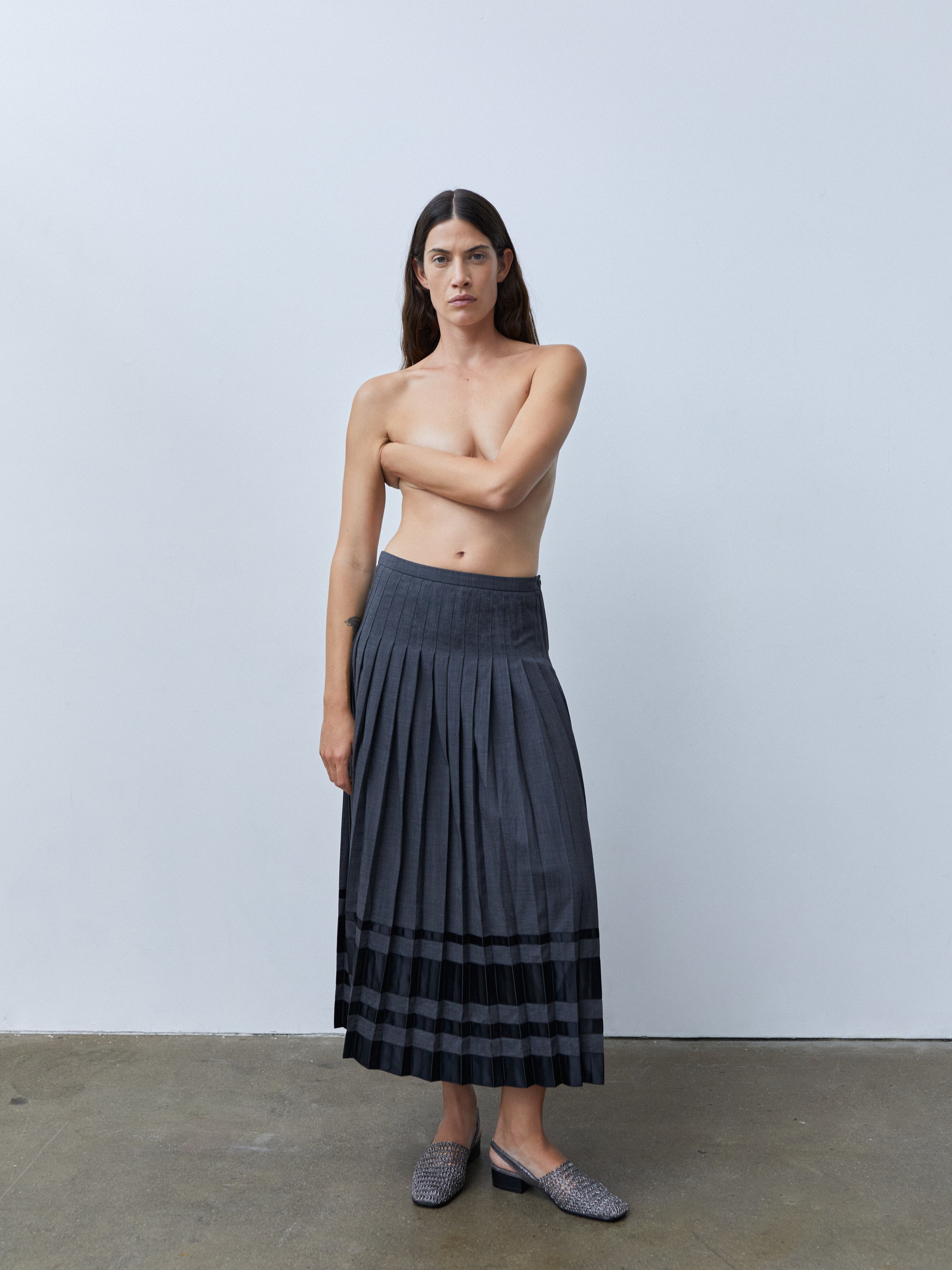 CELINE PLEATED SKIRT