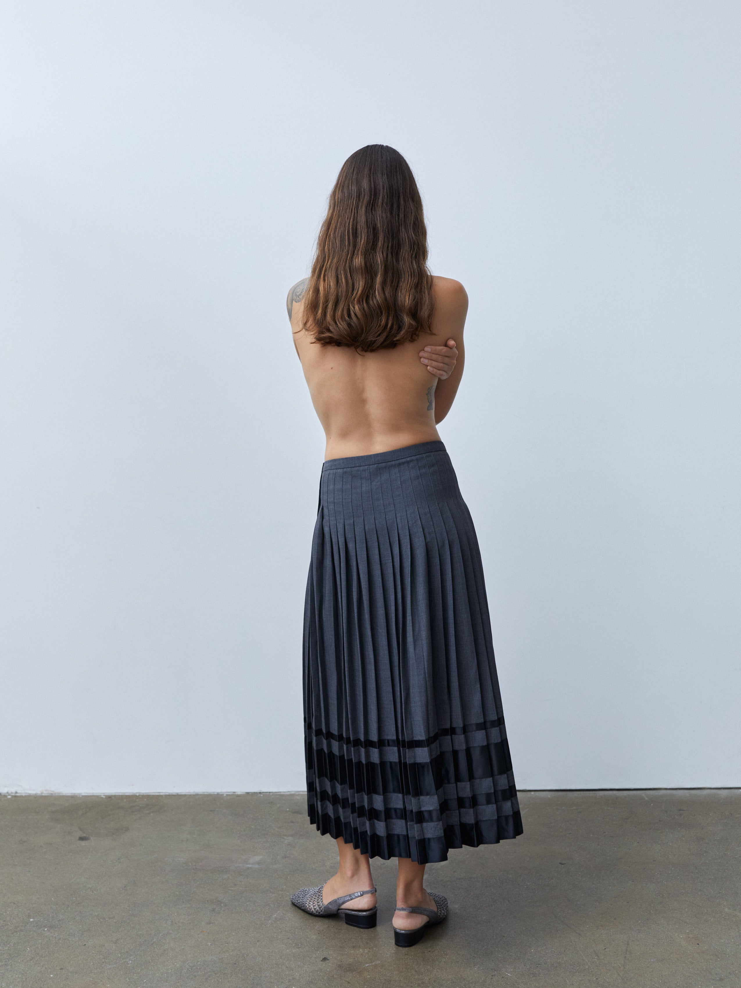 CELINE PLEATED SKIRT