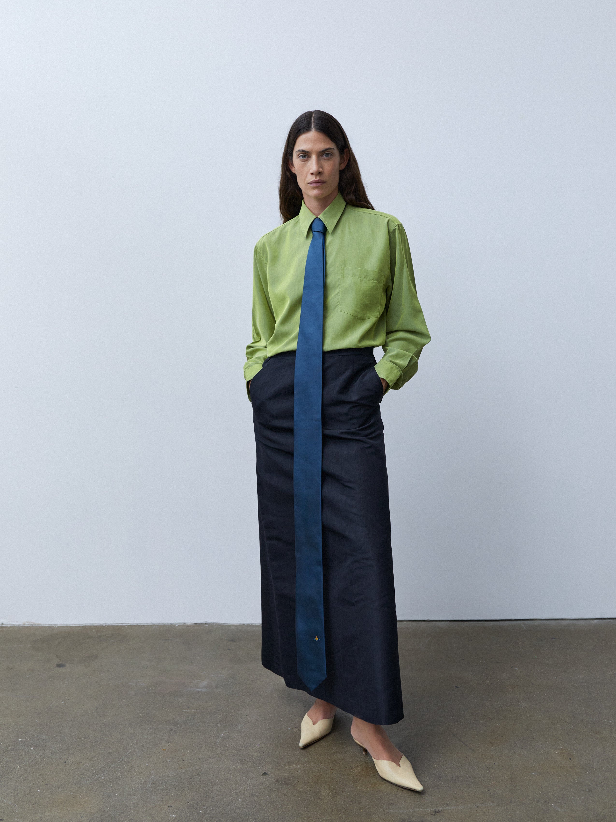 CESARE FABBRI MOIRE SKIRT