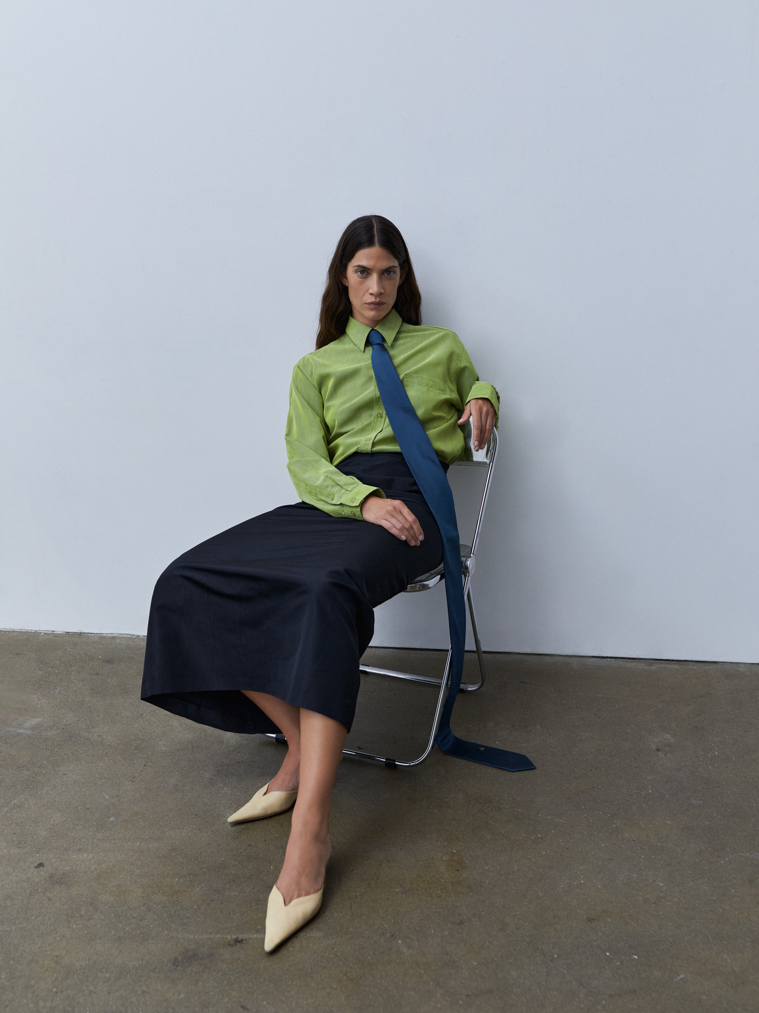 CESARE FABBRI MOIRE SKIRT