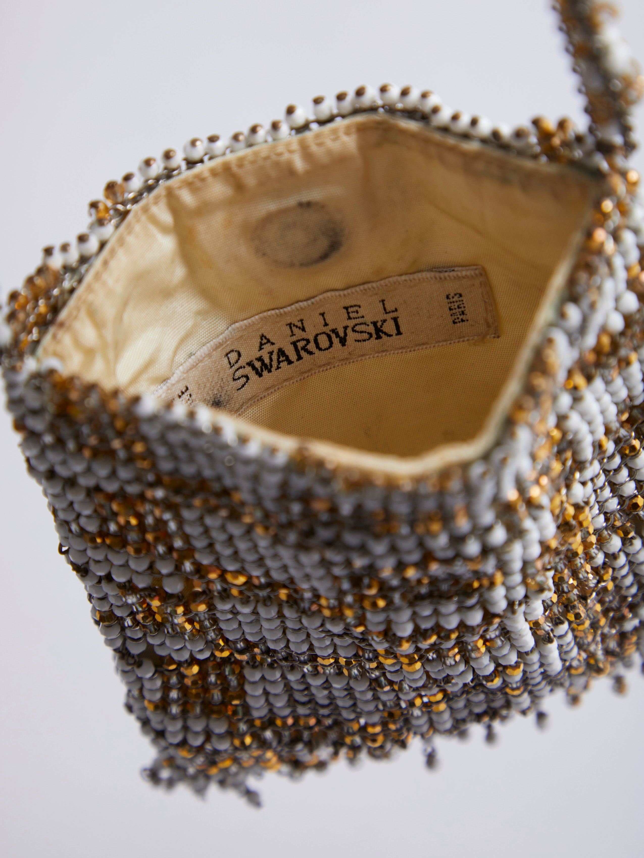 DANIEL SWAROVSKI CRYSTAL CHAIN EVENING BAG