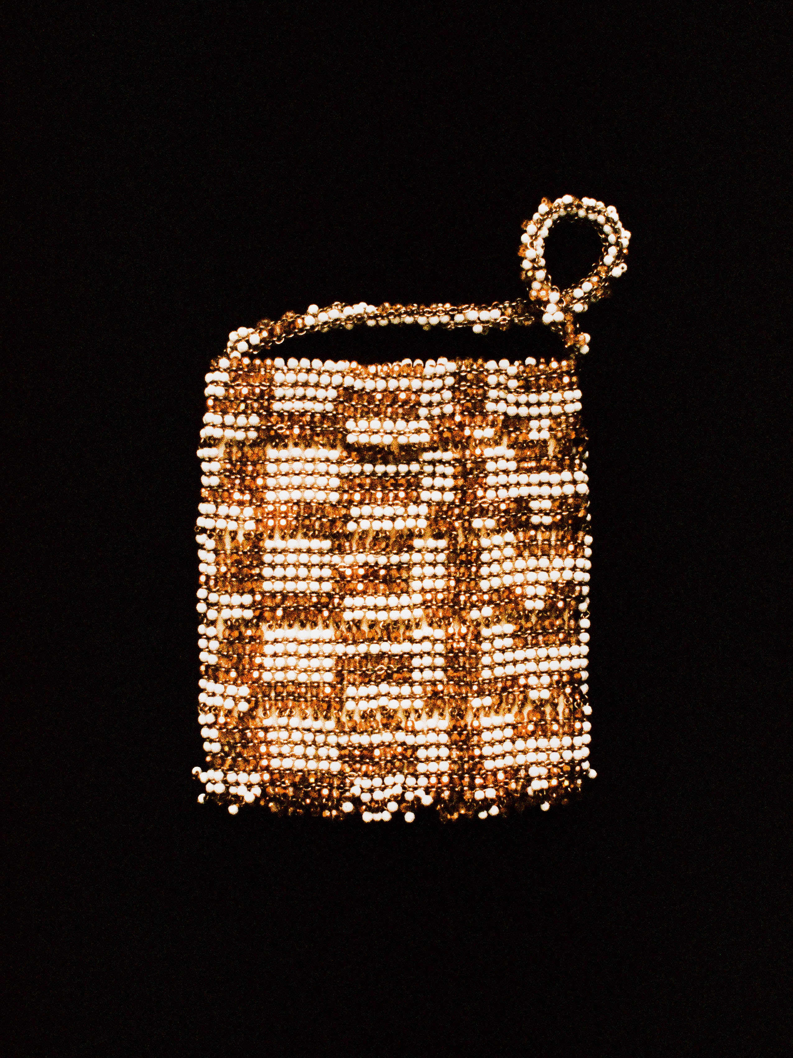 DANIEL SWAROVSKI CRYSTAL CHAIN EVENING BAG