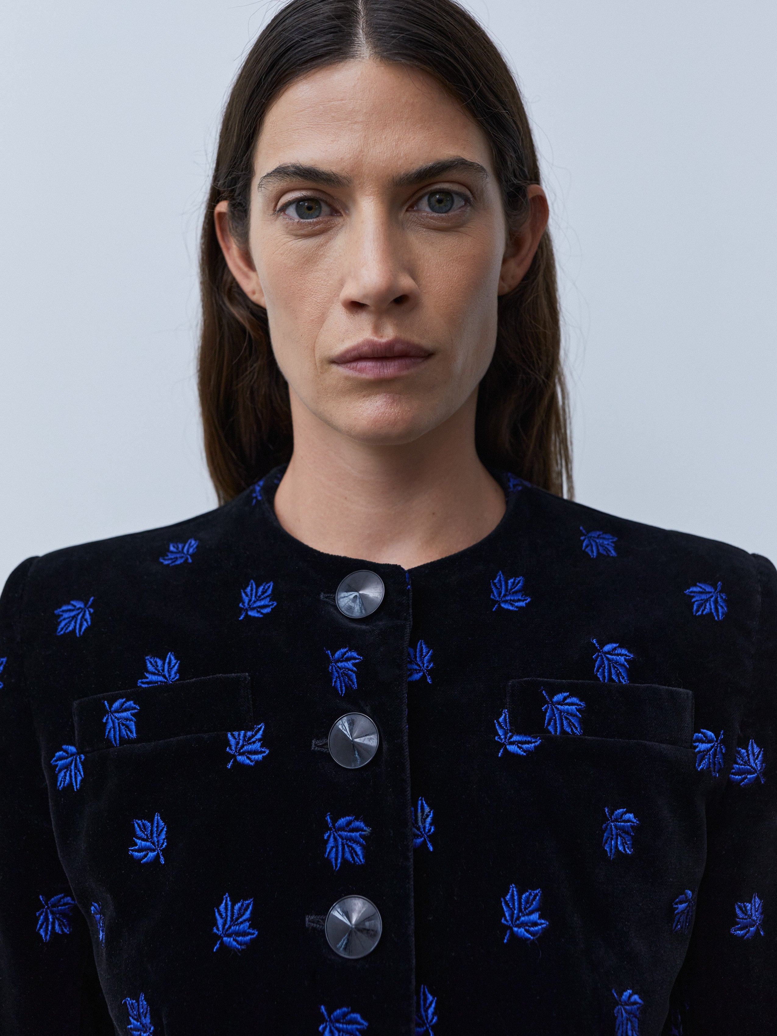 GUY LAROCHE EMBROIDERED VELVET JACKET