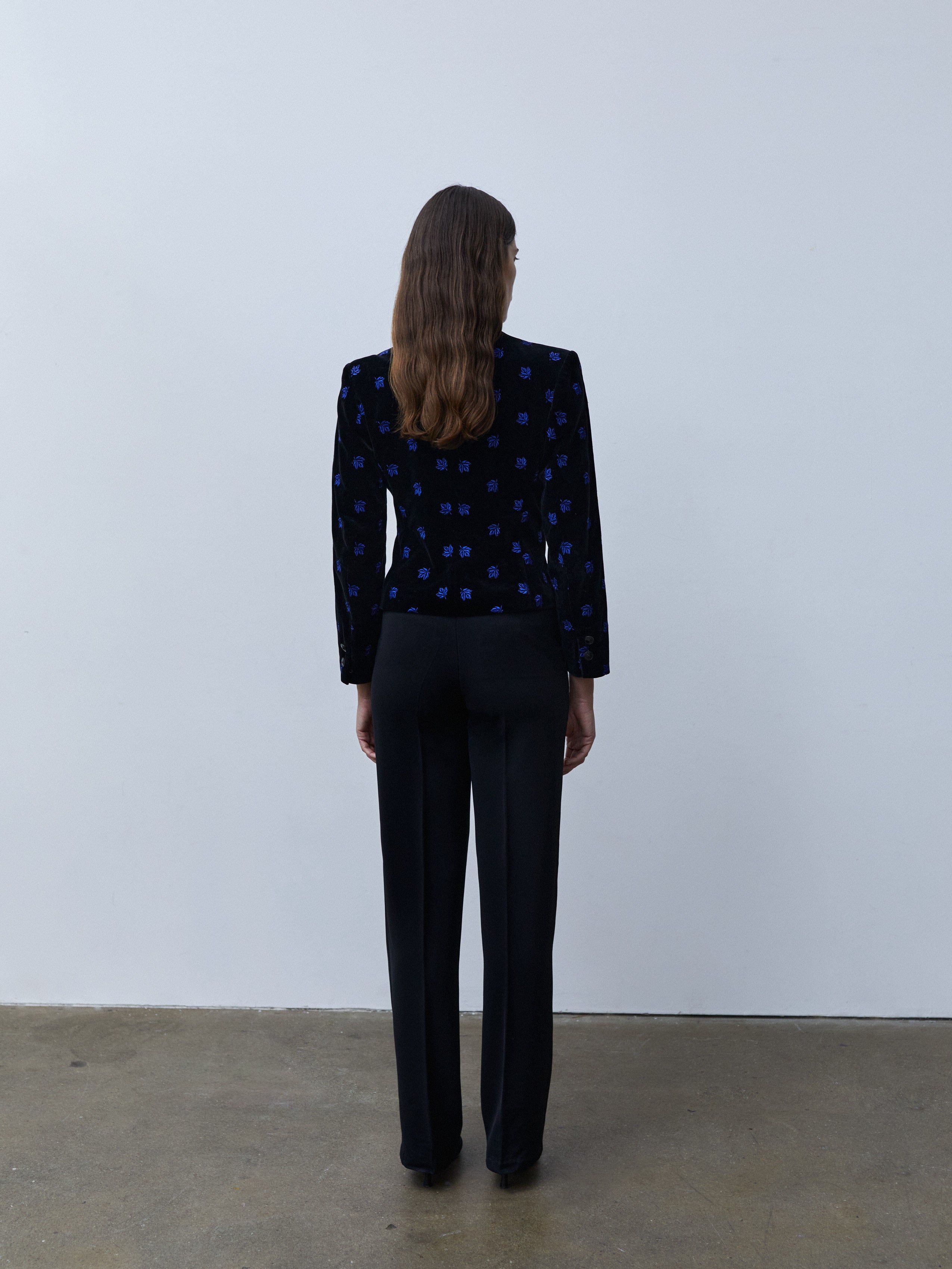 GUY LAROCHE EMBROIDERED VELVET JACKET