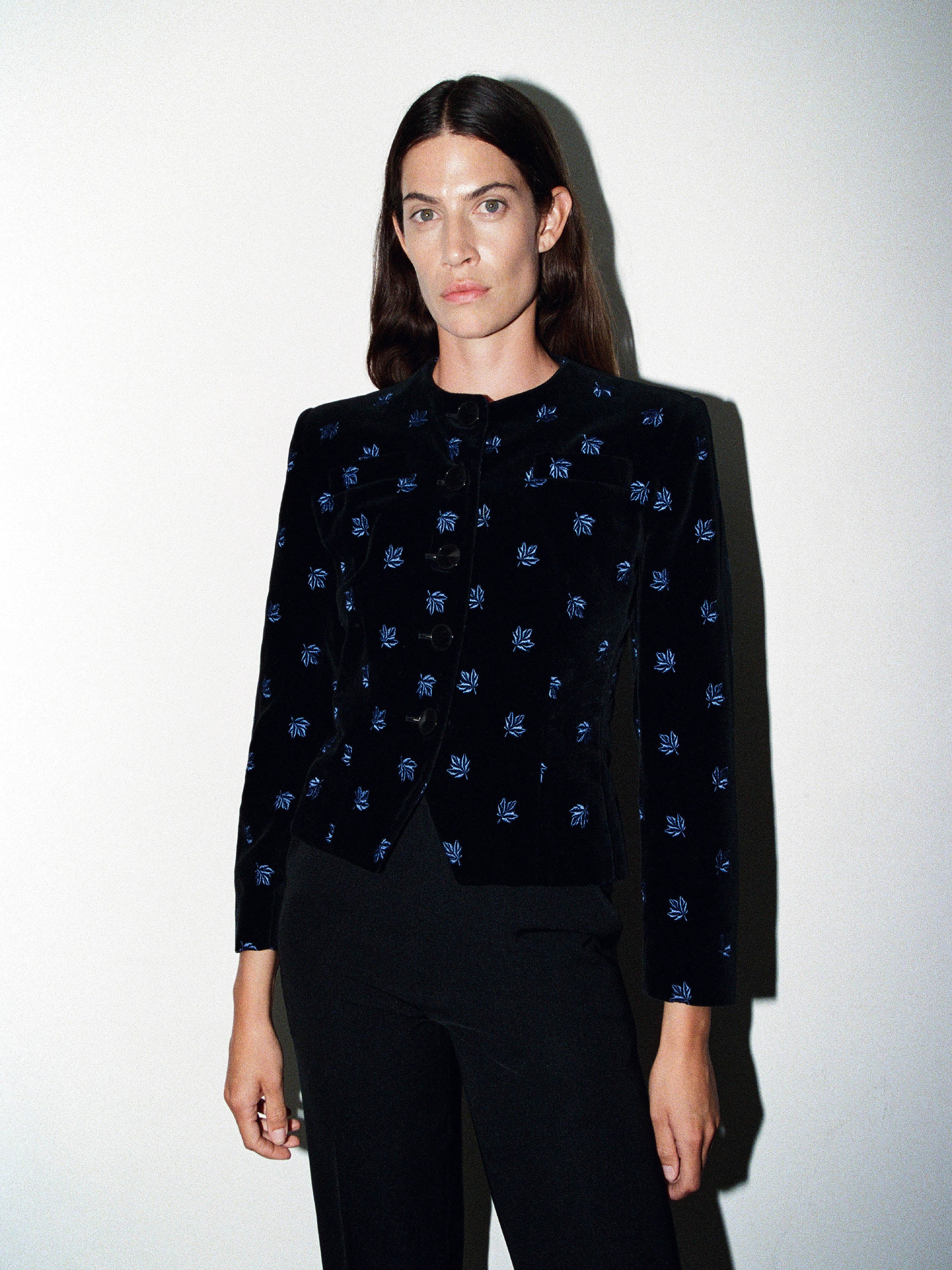 GUY LAROCHE EMBROIDERED VELVET JACKET