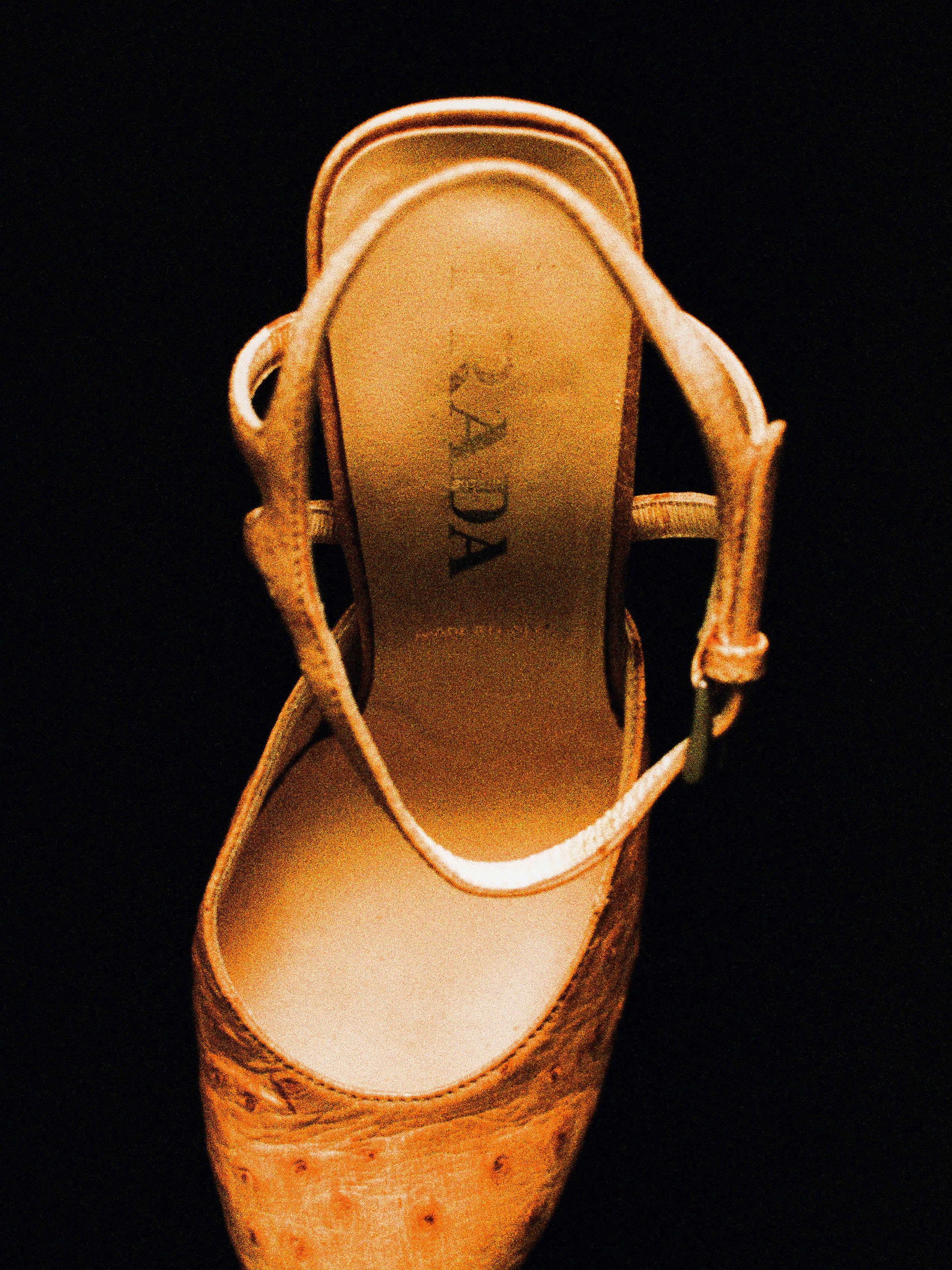 PRADA SPRING SUMMER 2000 OSTRICH HEELS