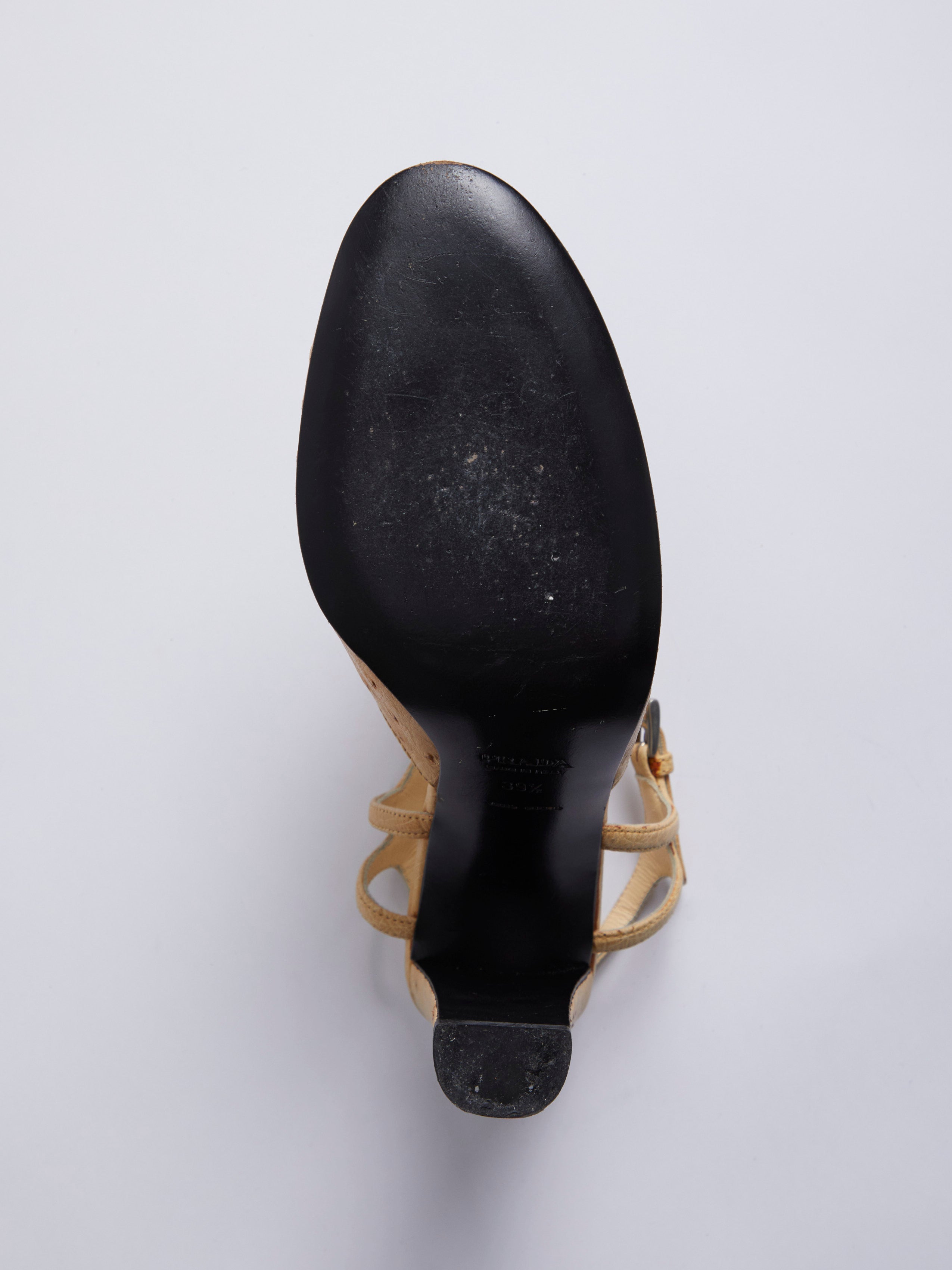 PRADA SPRING SUMMER 2000 OSTRICH HEELS