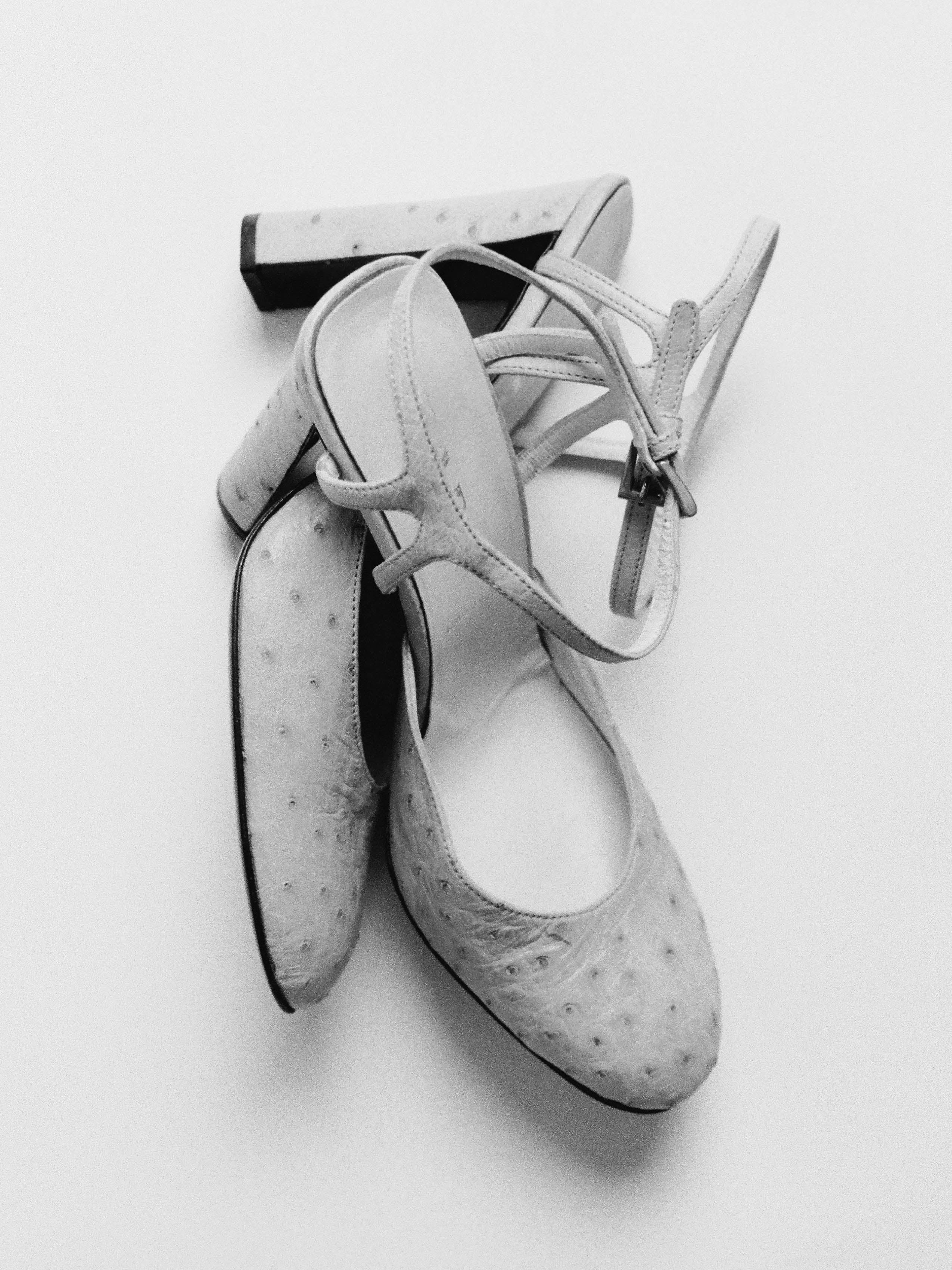 PRADA SPRING SUMMER 2000 OSTRICH HEELS