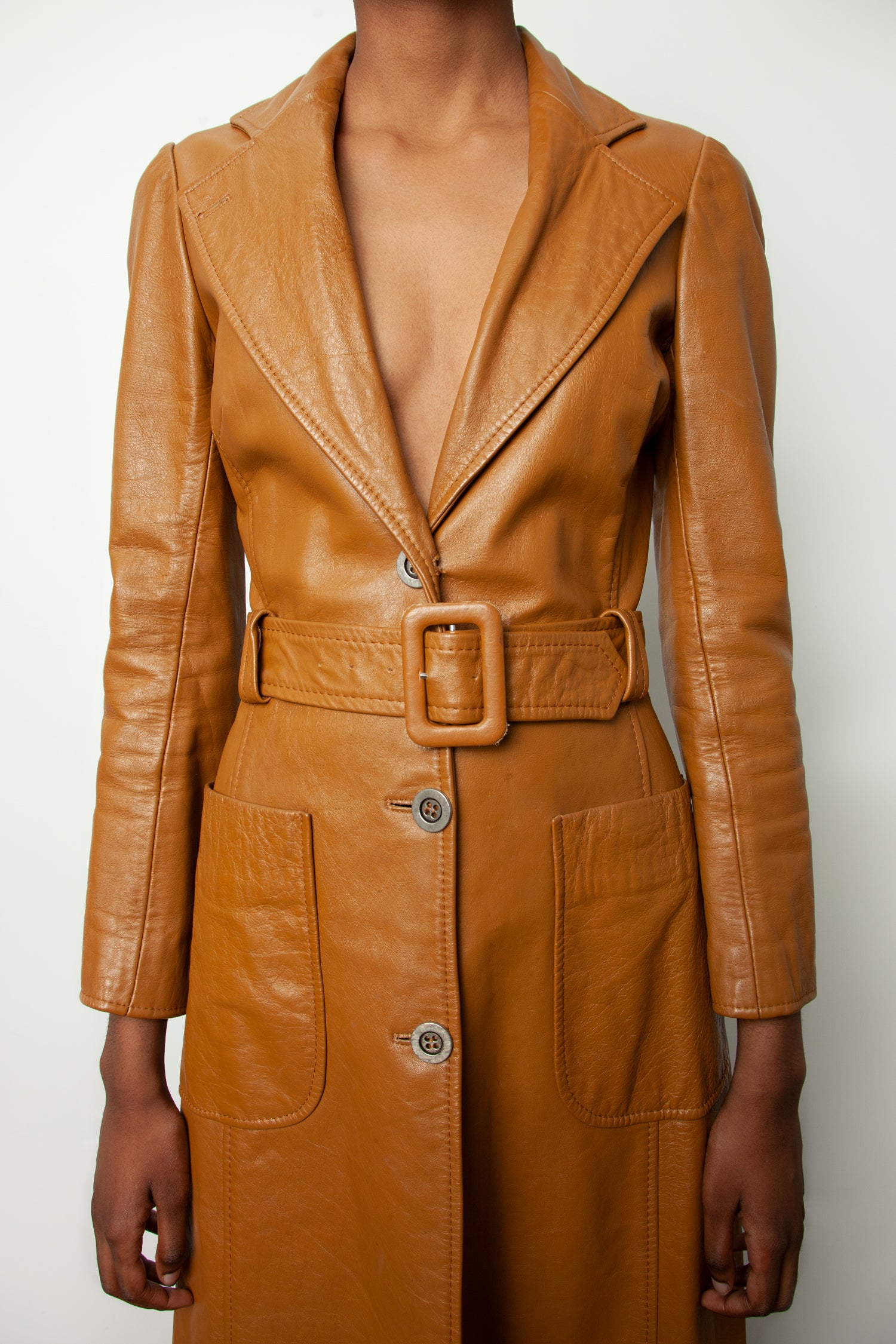 MERIVALE LEATHER COAT