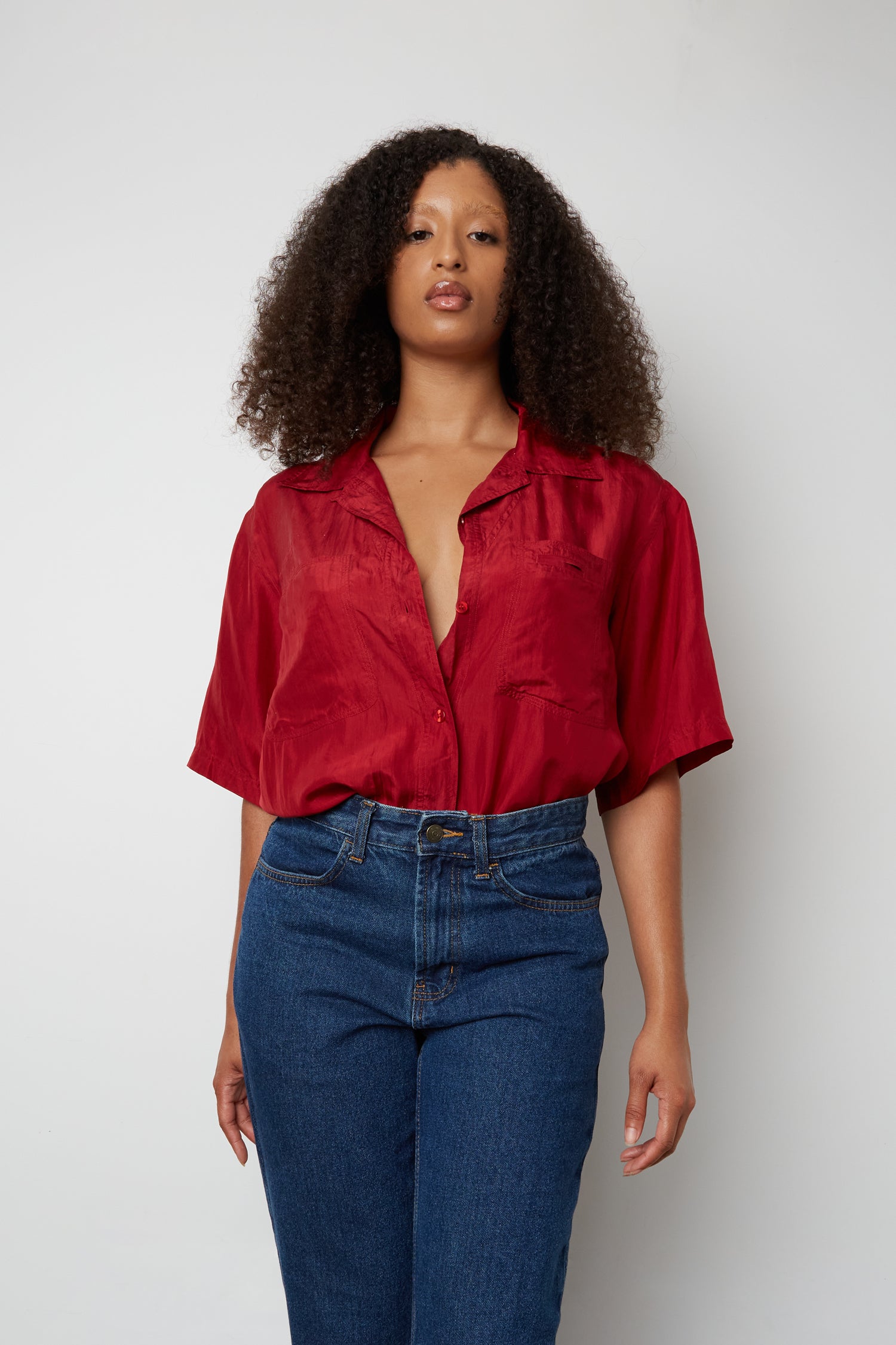 ROSE SILK SHIRT