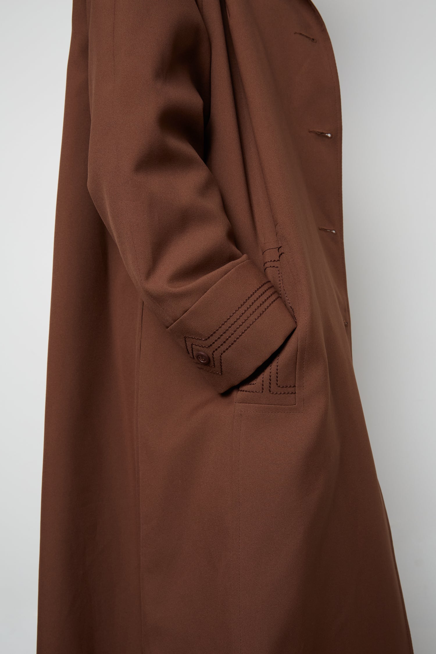 TOPSTITCHED TRENCH COAT