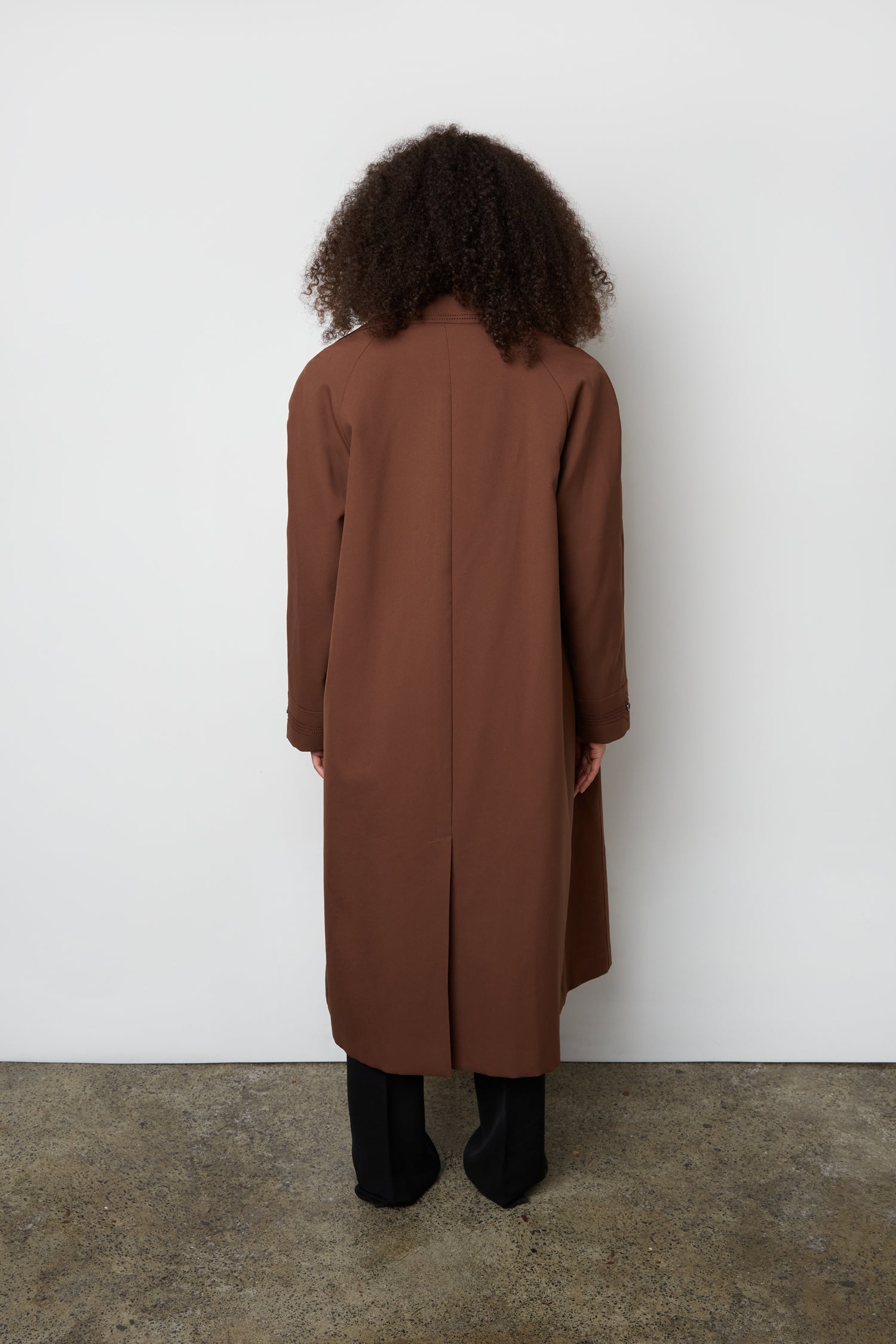 TOPSTITCHED TRENCH COAT