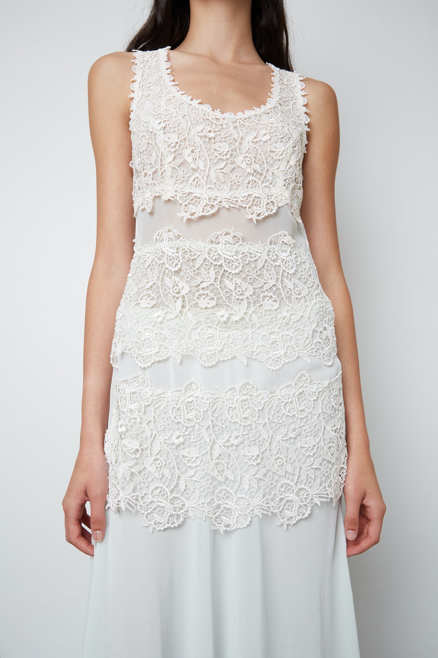 PANELLED LACE DRESS