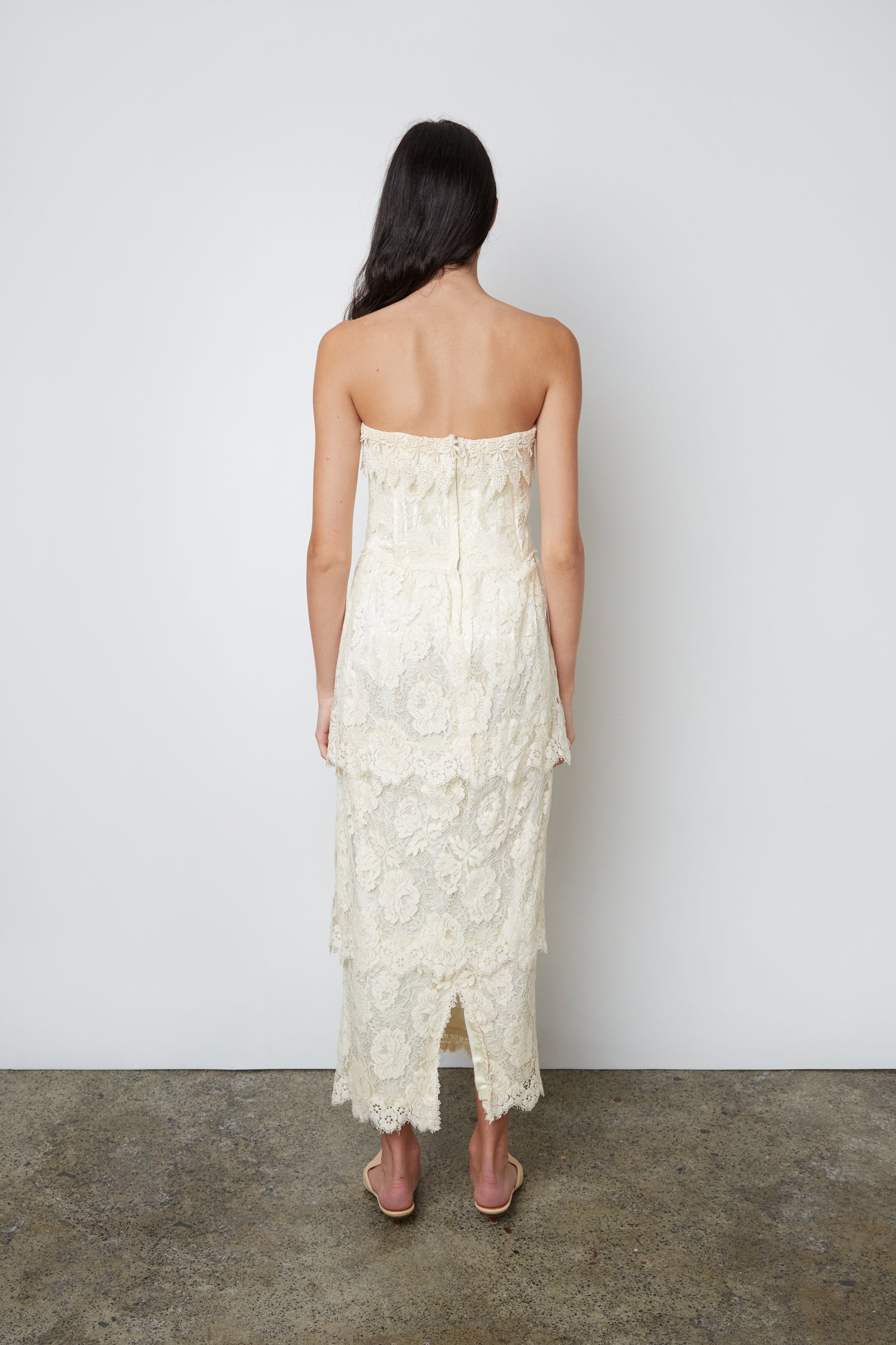TIERED LACE DRESS