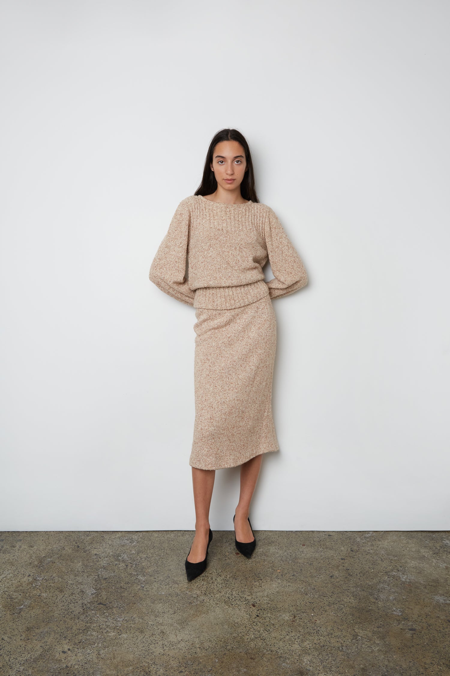 SILK WOOL KNIT SET