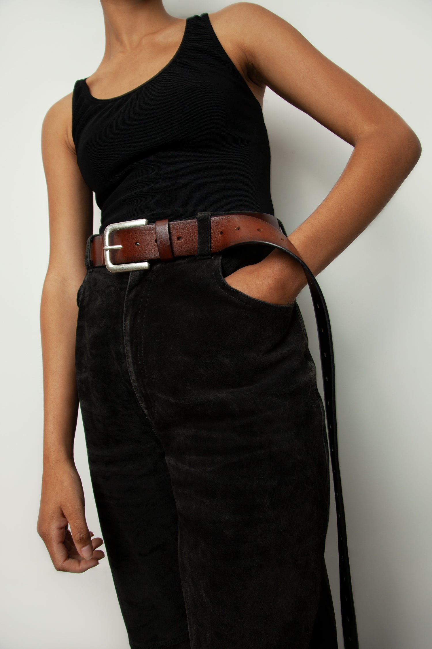 SUEDE TROUSERS