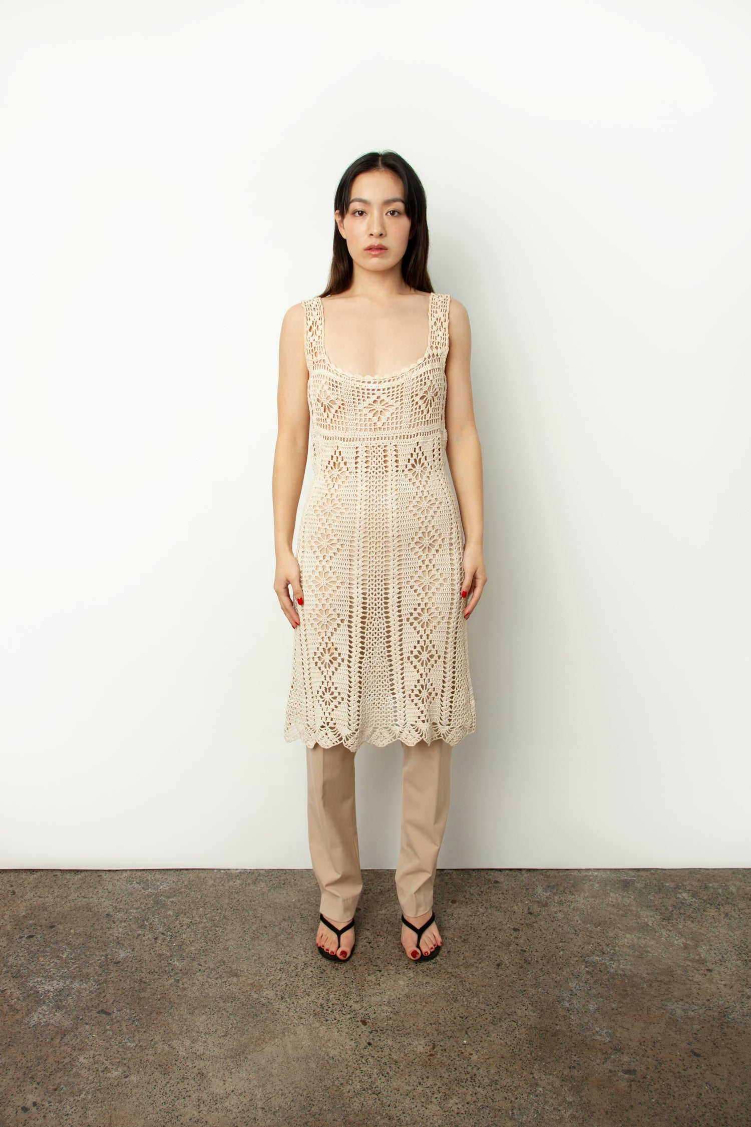 60S CROCHET DRESS