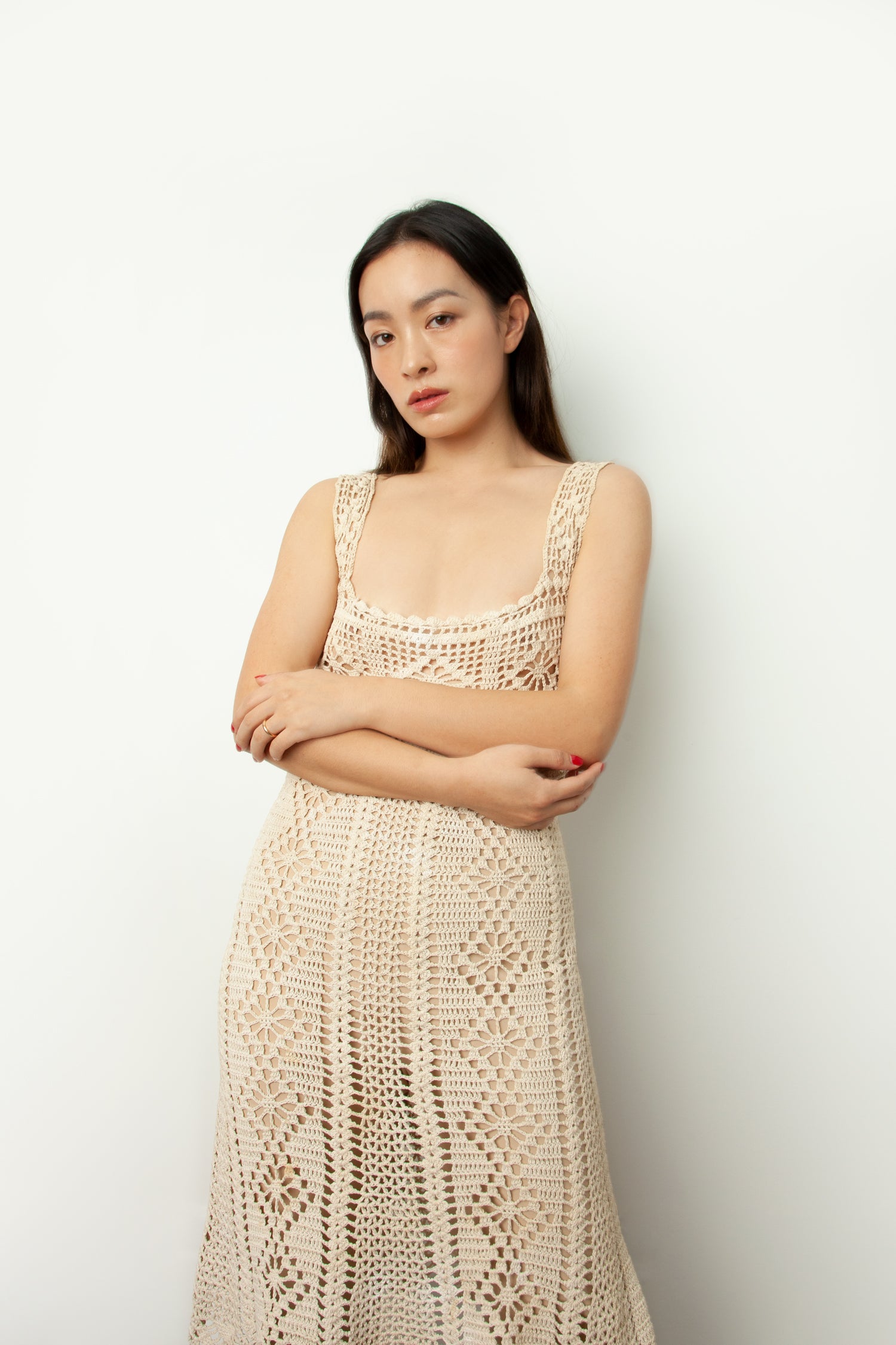 60S CROCHET DRESS