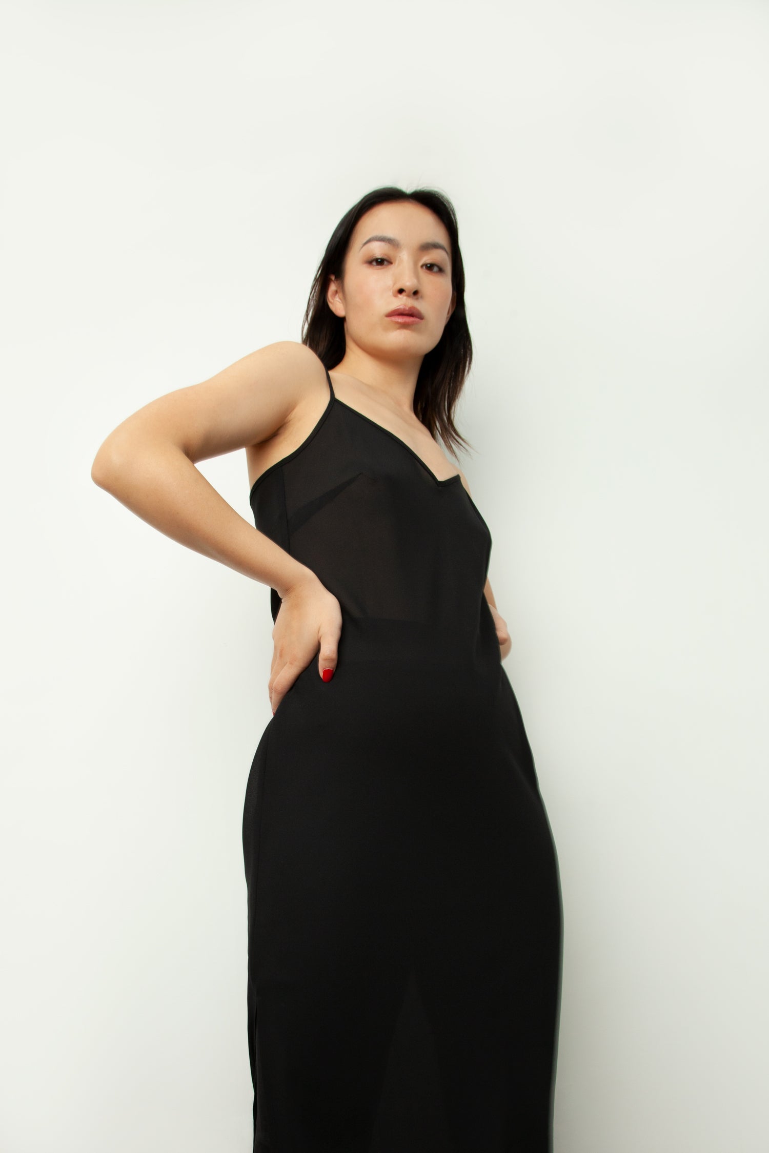 CHIFFON SLIP DRESS