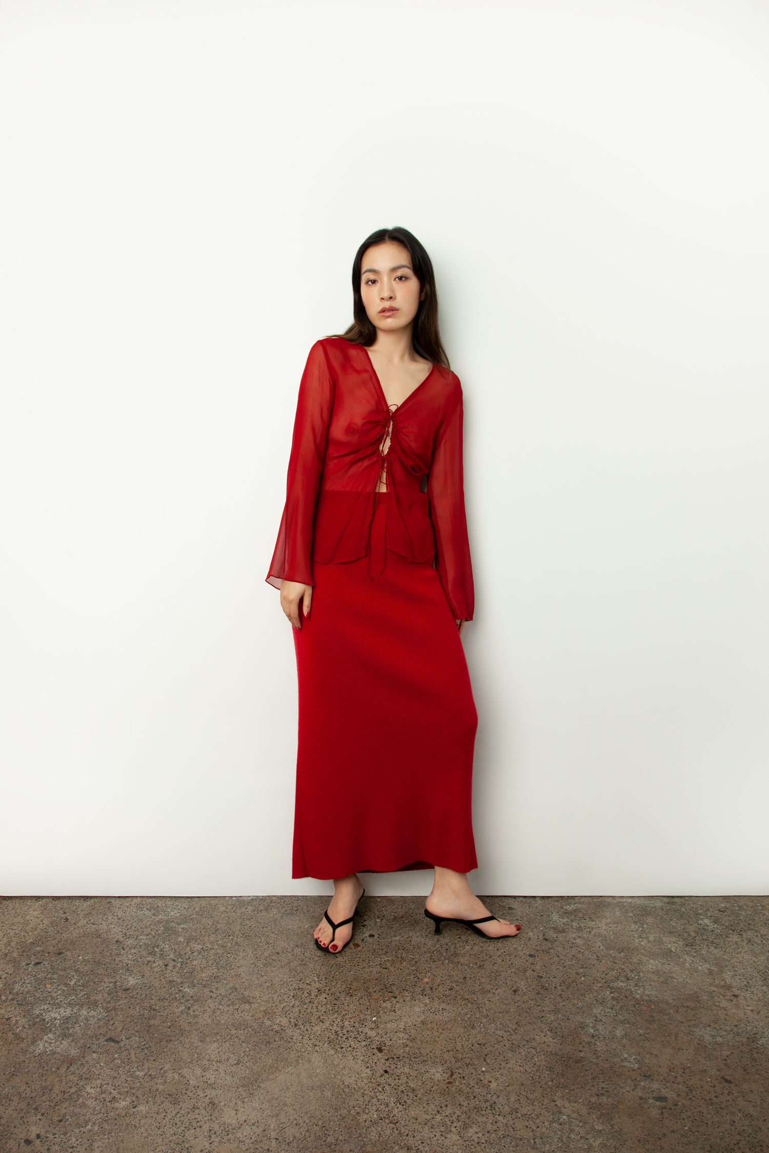 LISA HO SILK CHIFFON BLOUSE