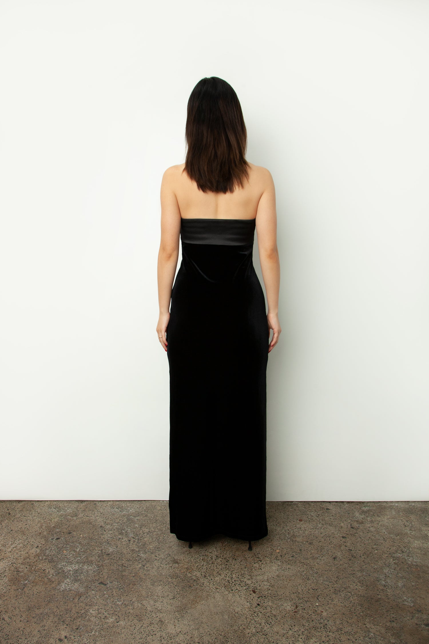 SATIN VELVET DRESS