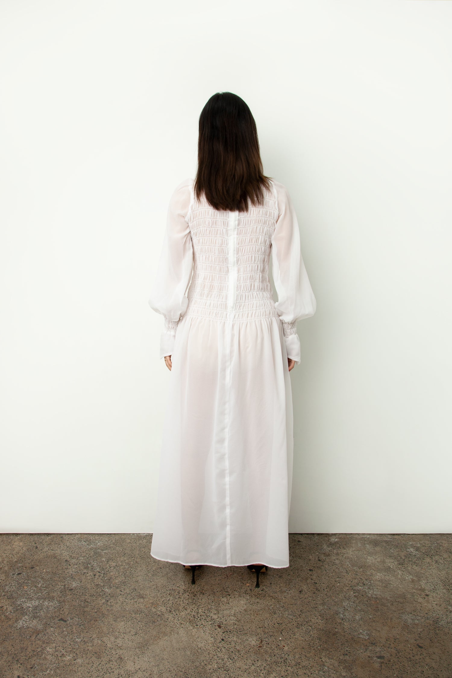 SHIRRED DRESS