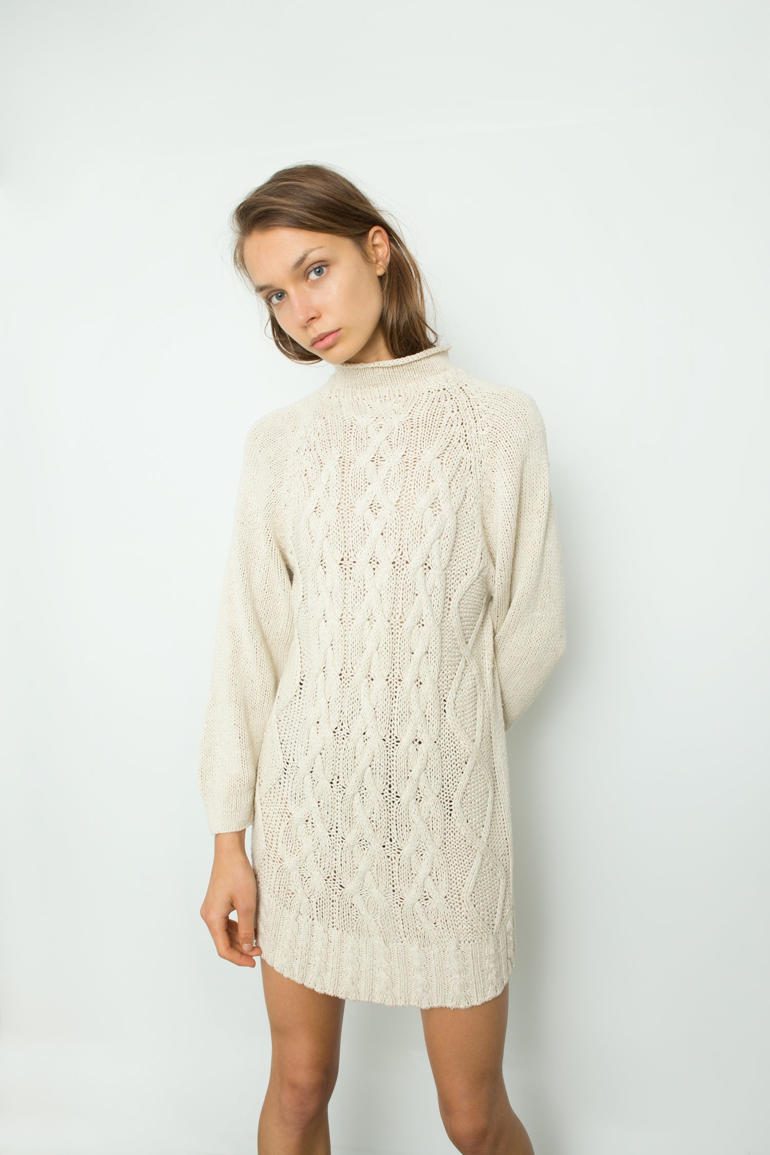 SILK CABLE KNIT TUNIC
