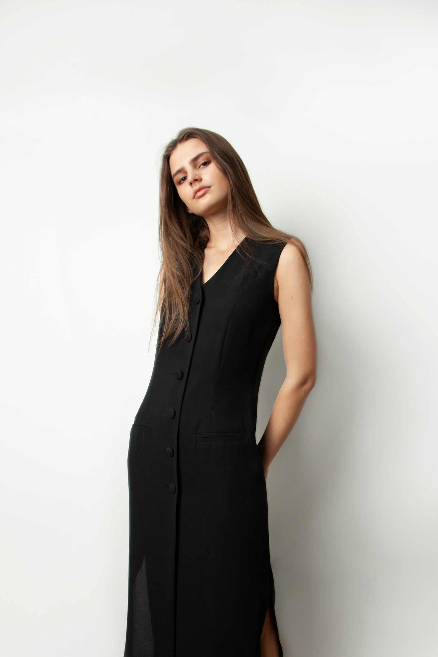 BUTTON FRONT DRESS