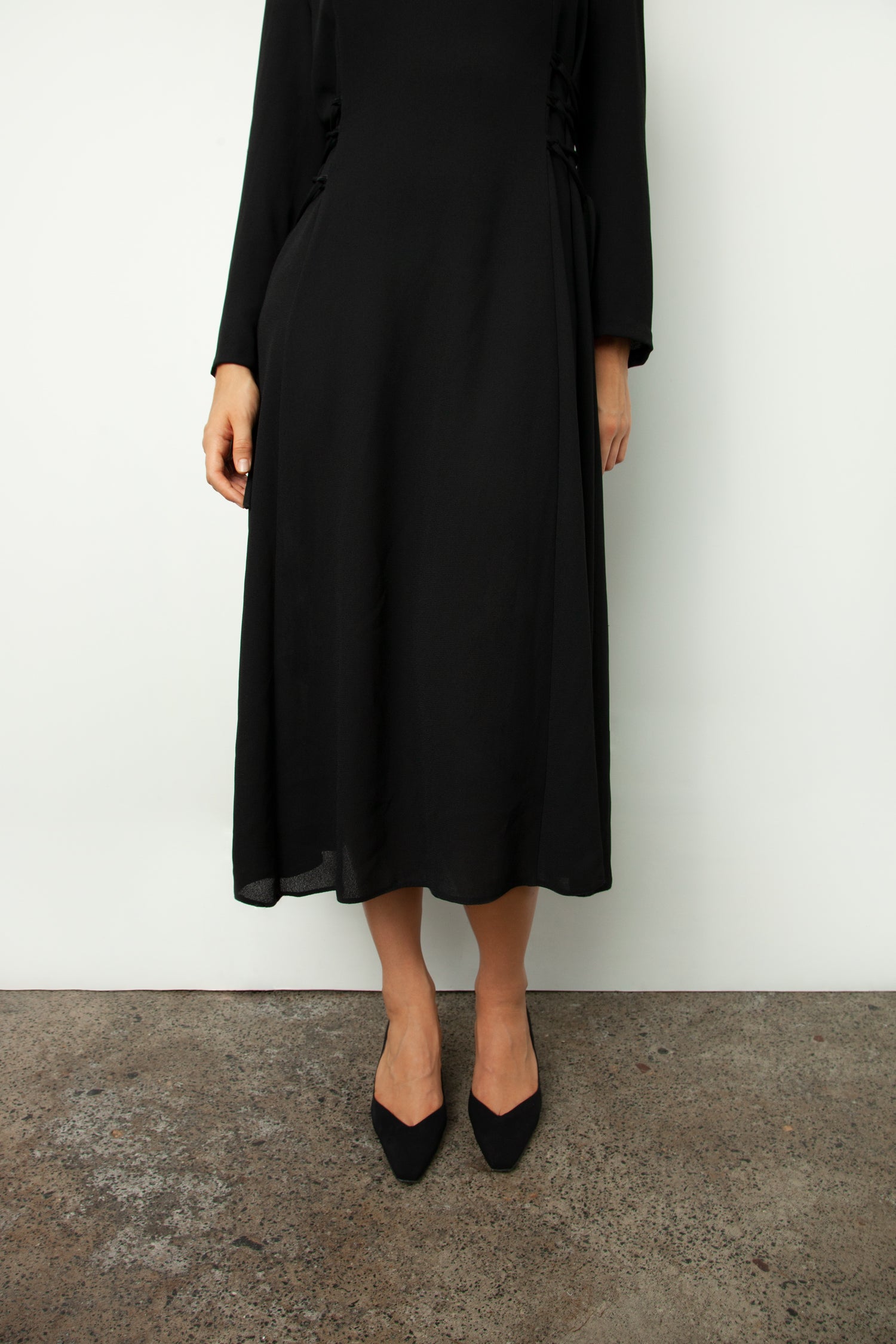 LACED MIDI DRESS