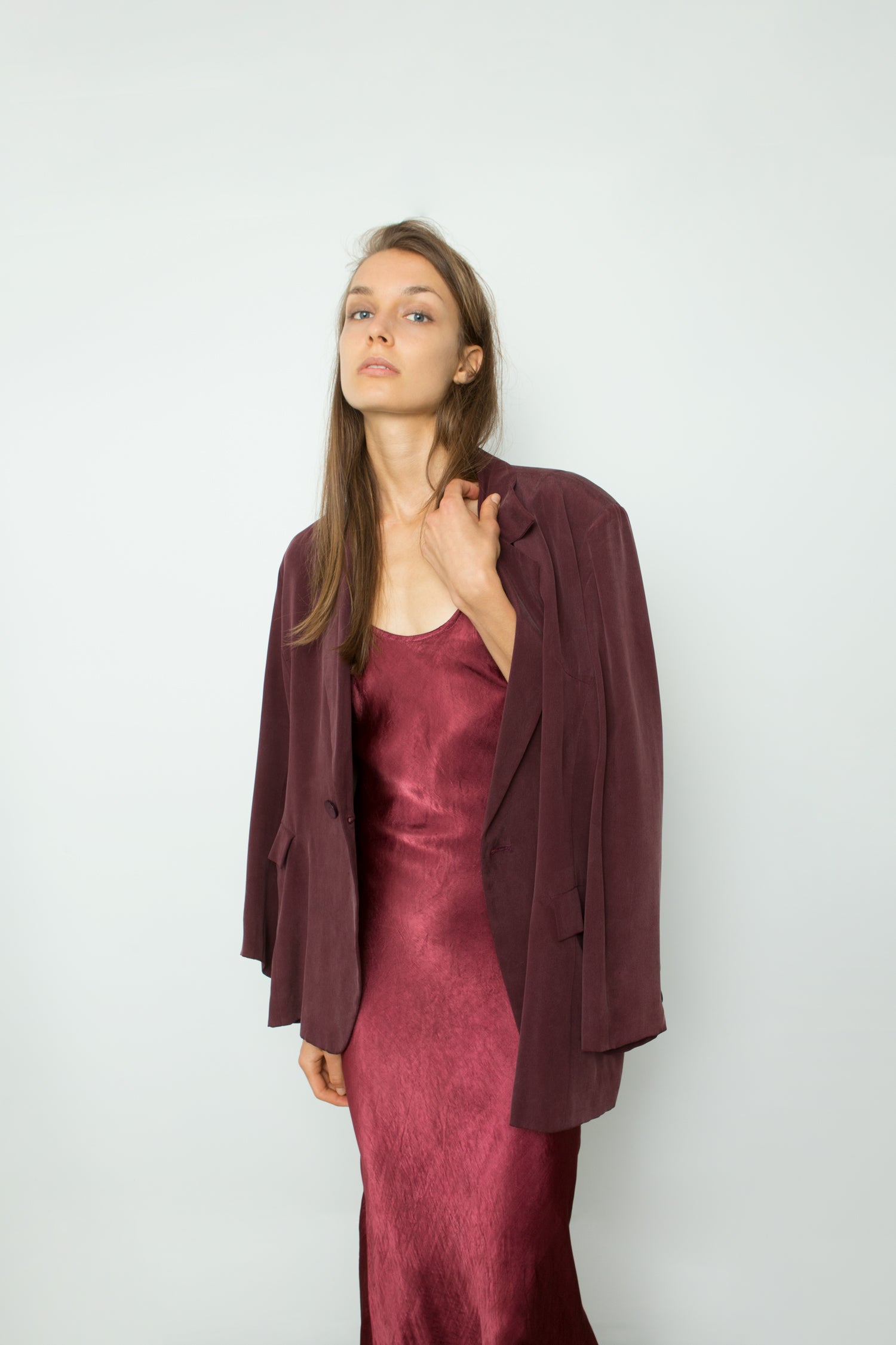 DOUBLE BREASTED SILK BLAZER